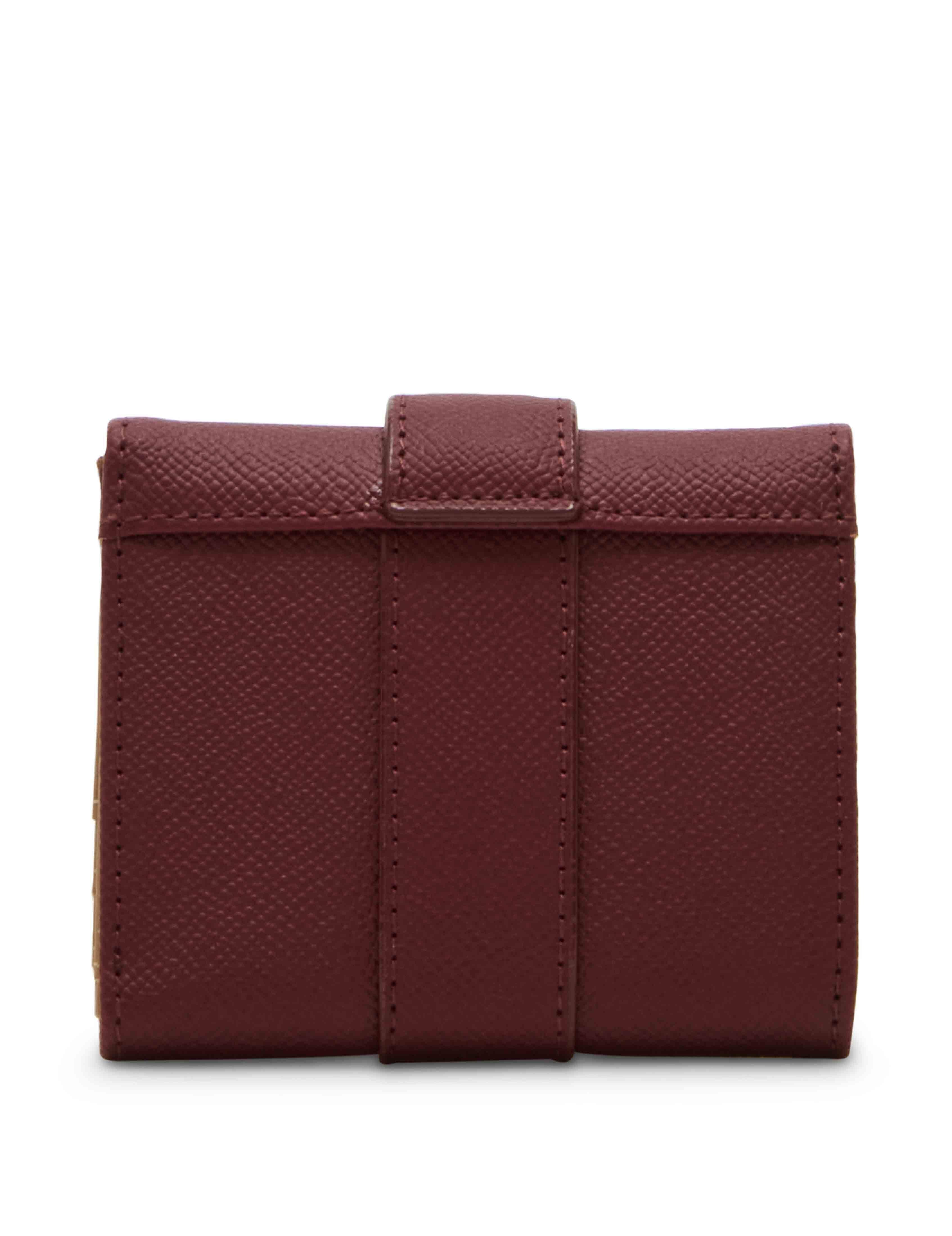 Covered Buckle Flap Wallet Gift Set, New Bordeaux - Anne Klein New Bordeaux