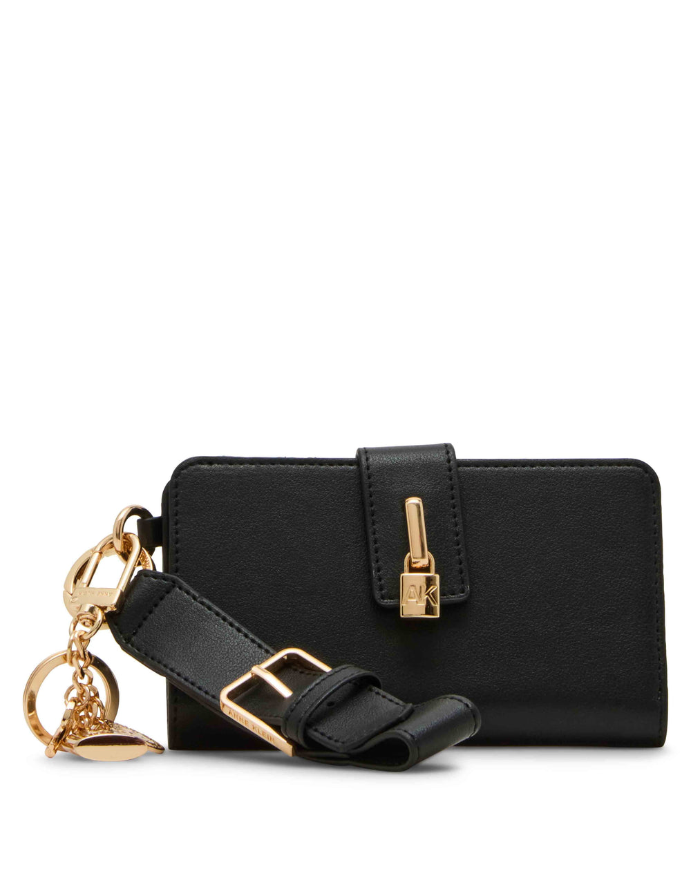 2 Piece Gift Set with Lock Wristlet and AK Bag Charm - Anne Klein Black