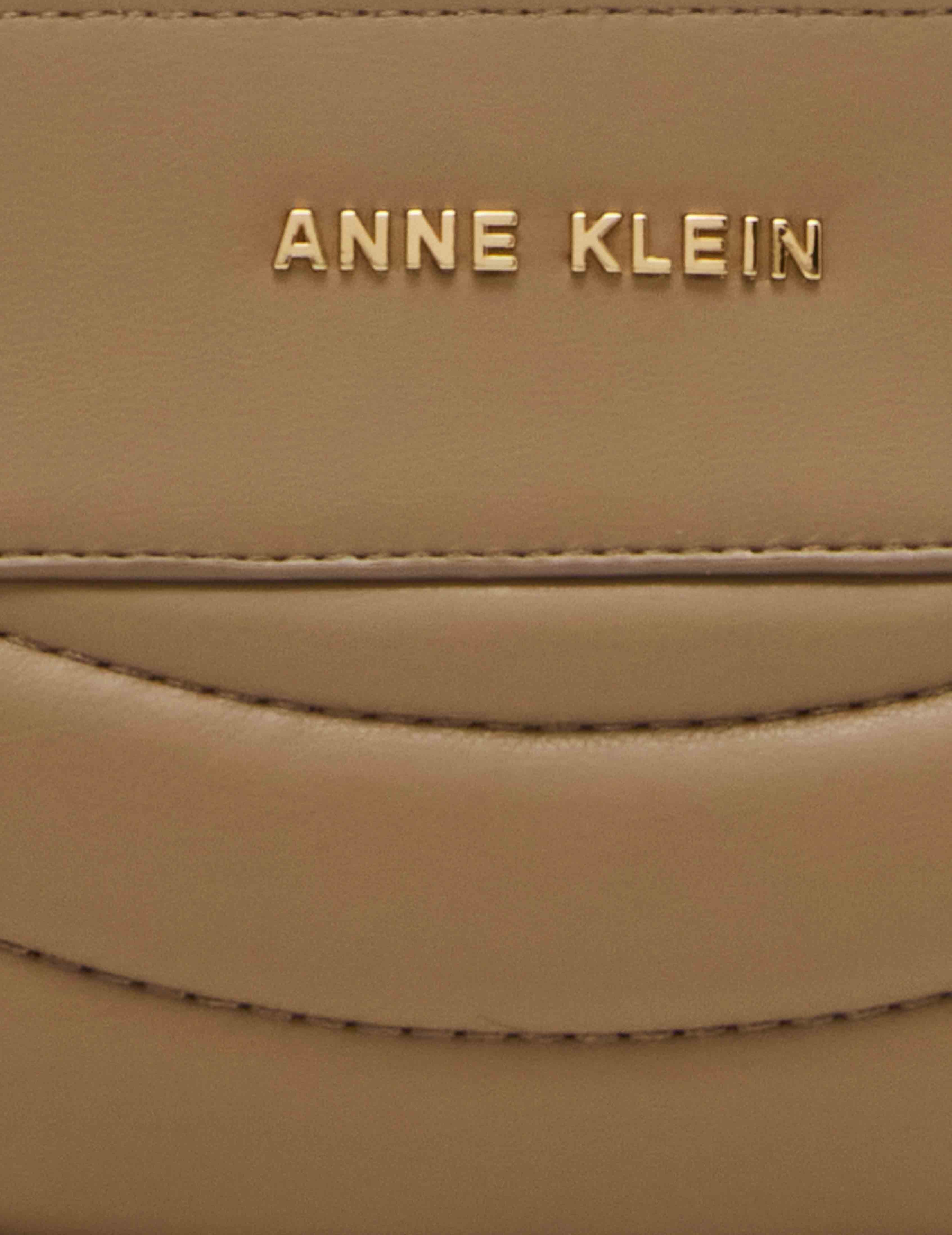 2 Piece Gift Set with Flap Crossbody and Bifold Wallet - Anne Klein Truffle Quilted