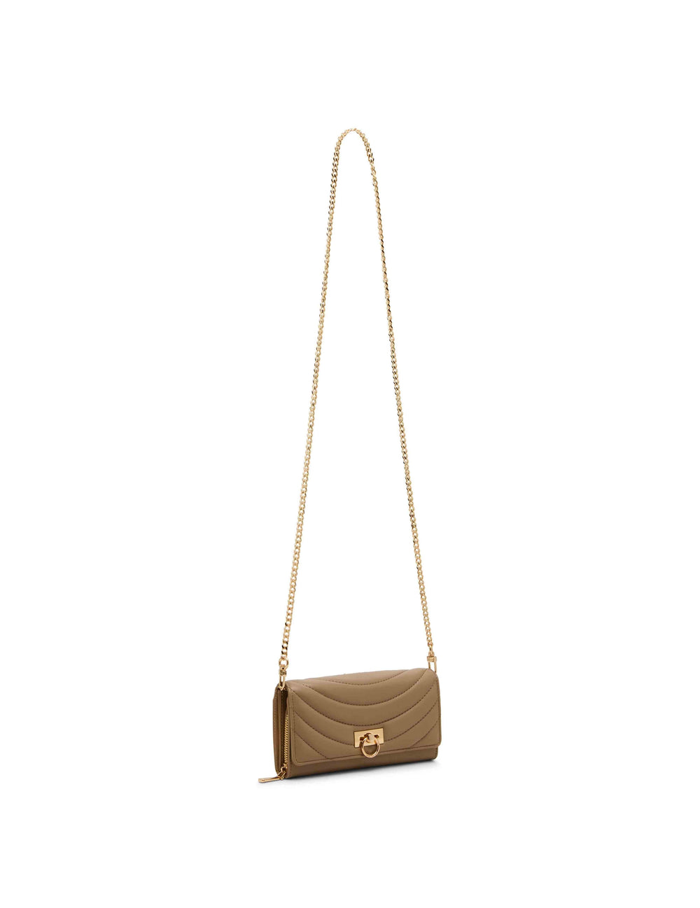 2 Piece Gift Set with Flap Crossbody and Bifold Wallet - Anne Klein Truffle Quilted