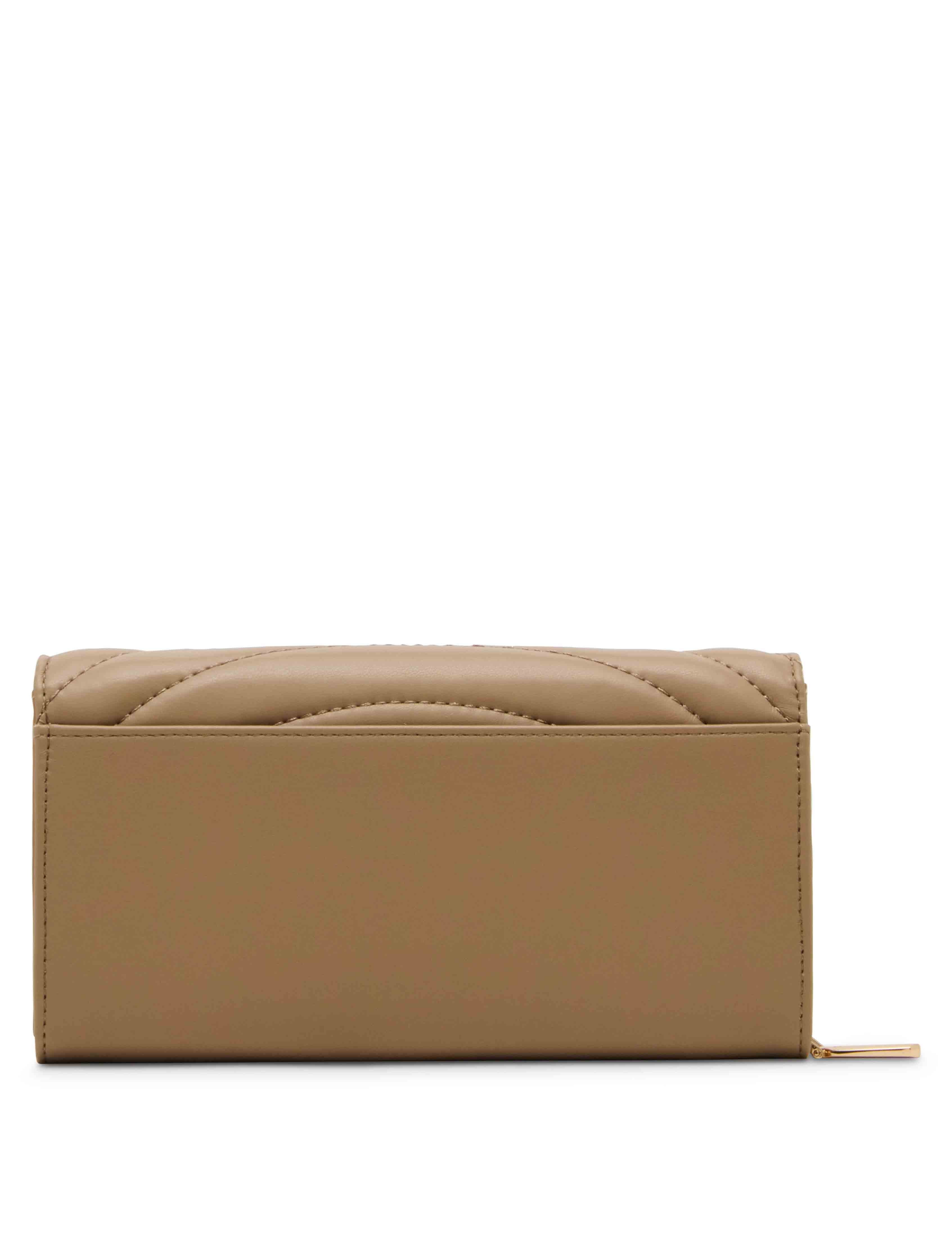 2 Piece Gift Set with Flap Crossbody and Bifold Wallet - Anne Klein Truffle Quilted