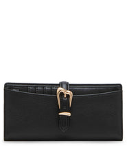 2 Piece Gift Set With Sculpted Buckle Wallet And Removeable Card Organizer - Anne Klein Black