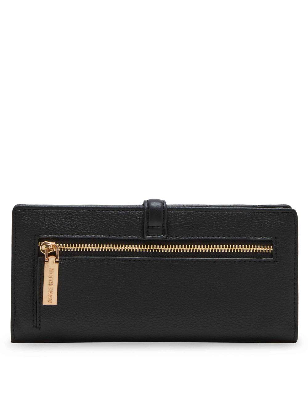 2 Piece Gift Set With Sculpted Buckle Wallet And Removeable Card Organizer - Anne Klein Black