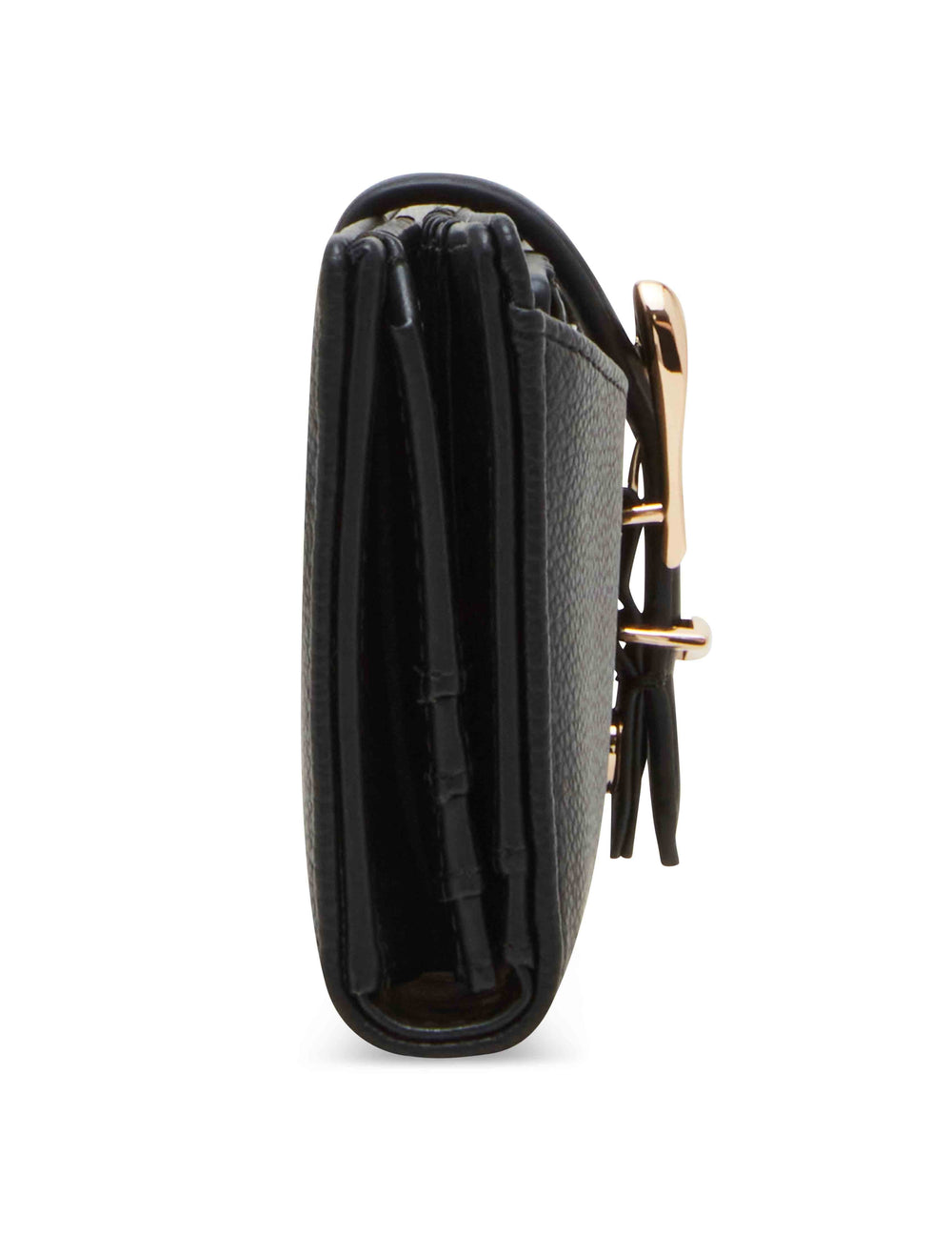 2 Piece Gift Set With Sculpted Buckle Wallet And Removeable Card Organizer - Anne Klein Black
