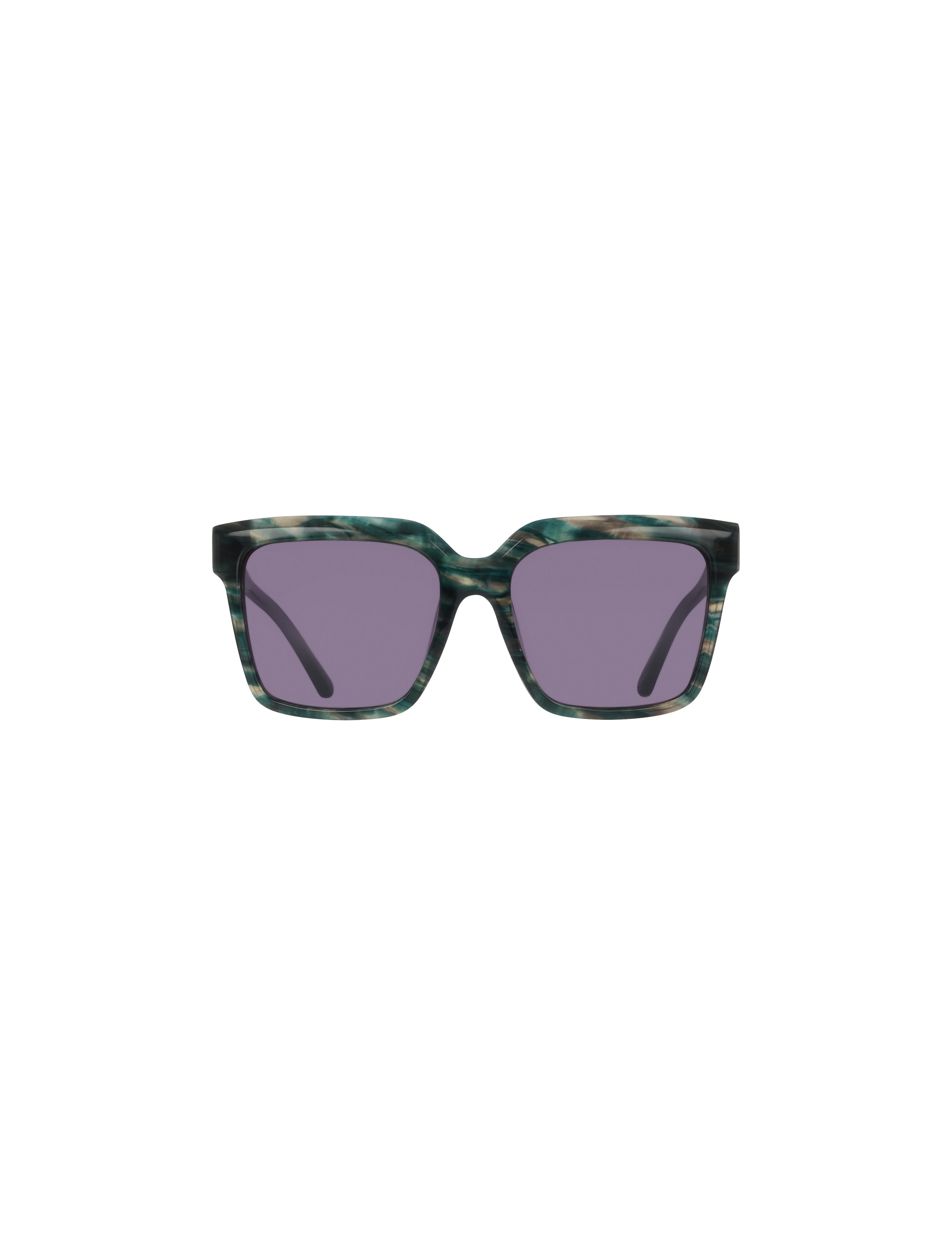 Square Acetate Sunglasses - Anne Klein TEAL ANIMAL