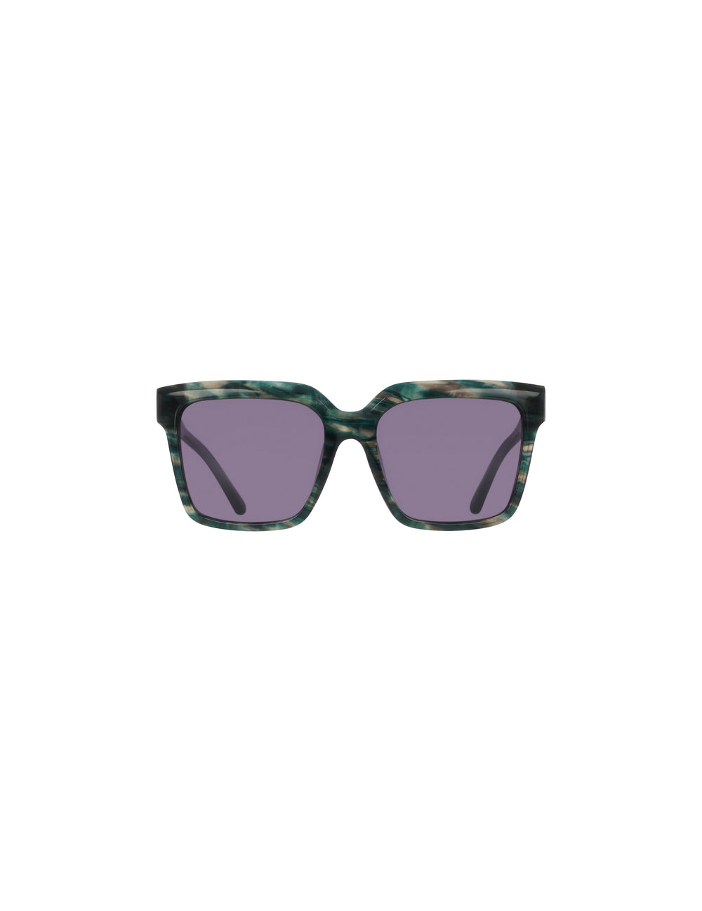 Square Acetate Sunglasses - Anne Klein TEAL ANIMAL