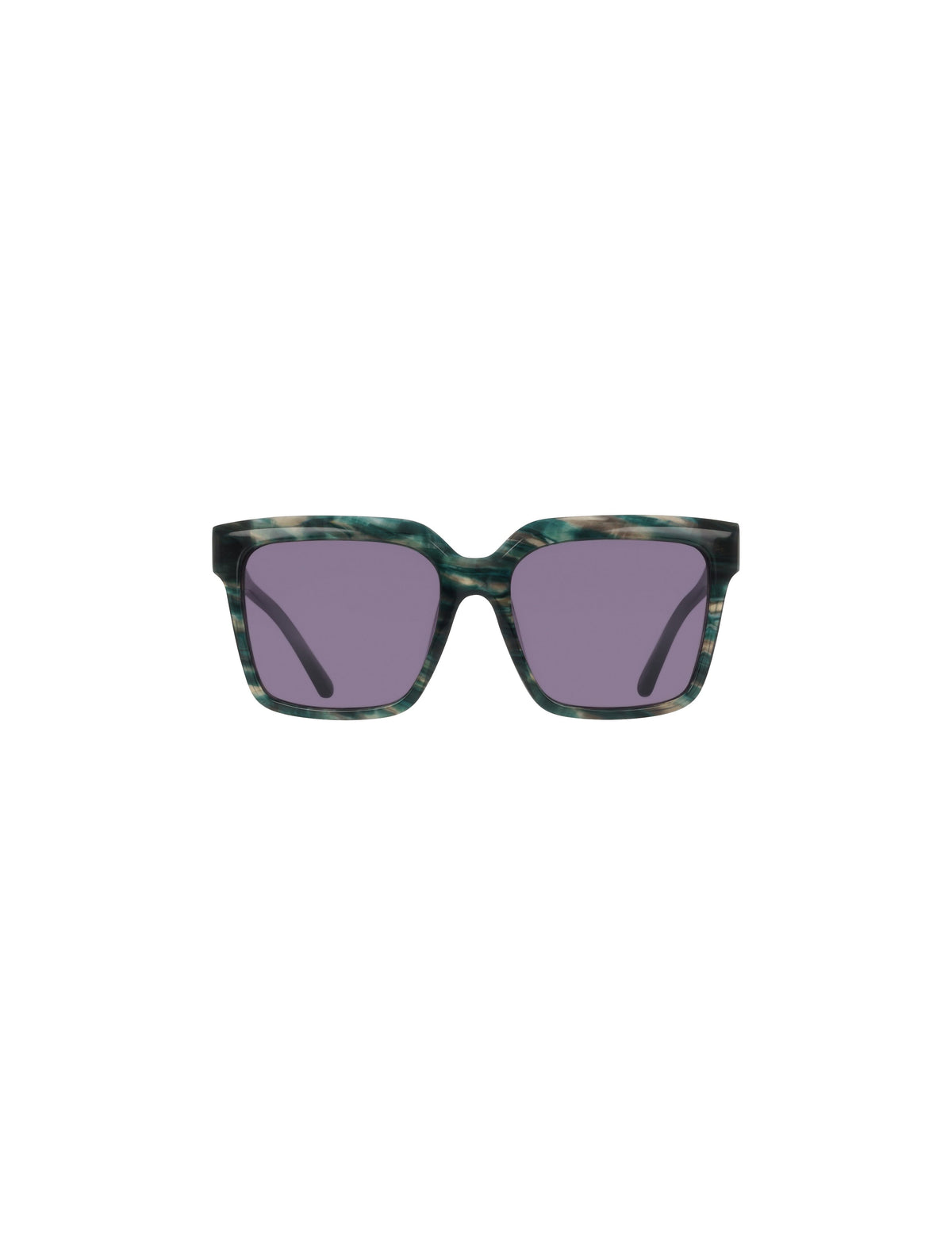 Square Acetate Sunglasses - Anne Klein TEAL ANIMAL