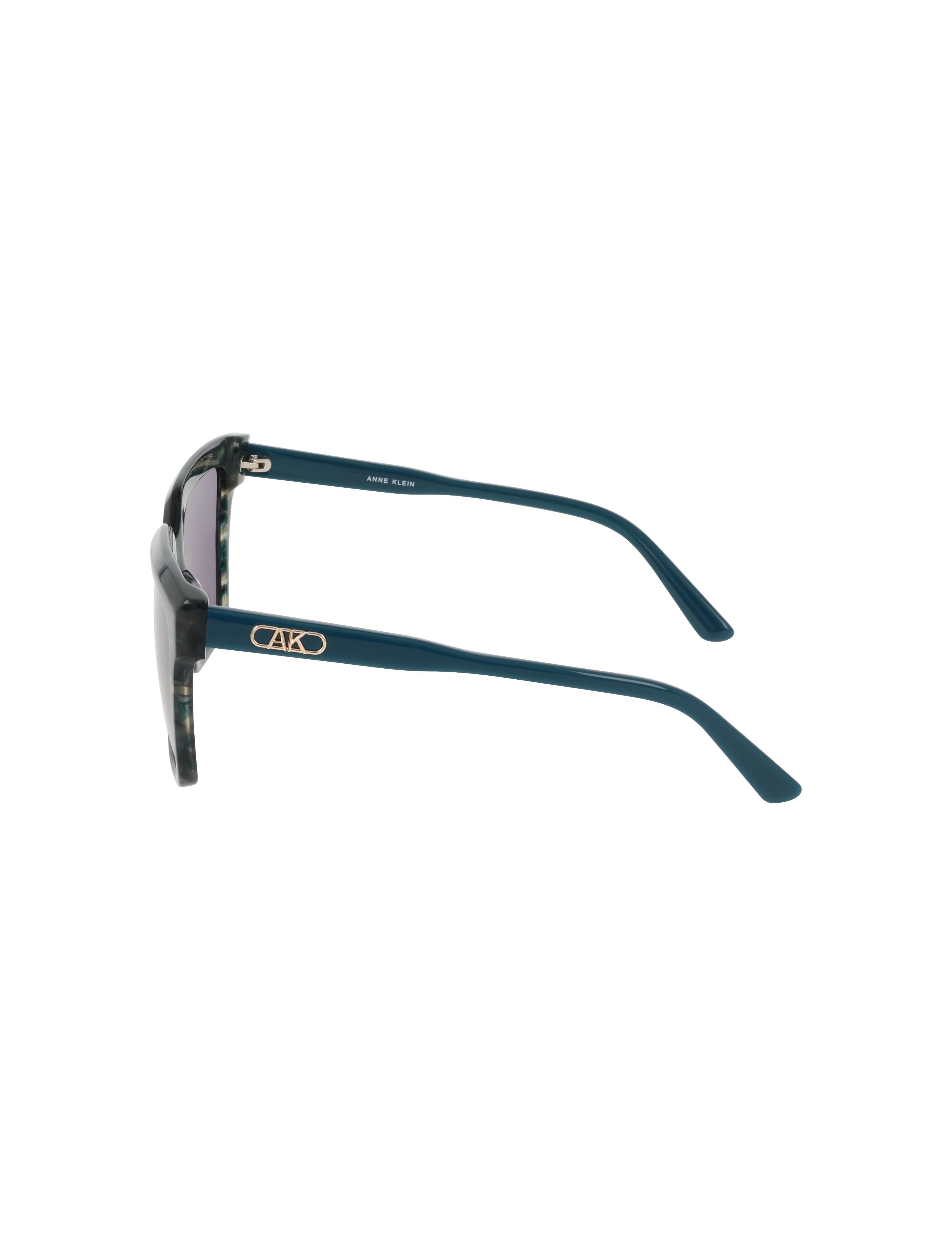 Square Acetate Sunglasses - Anne Klein TEAL ANIMAL