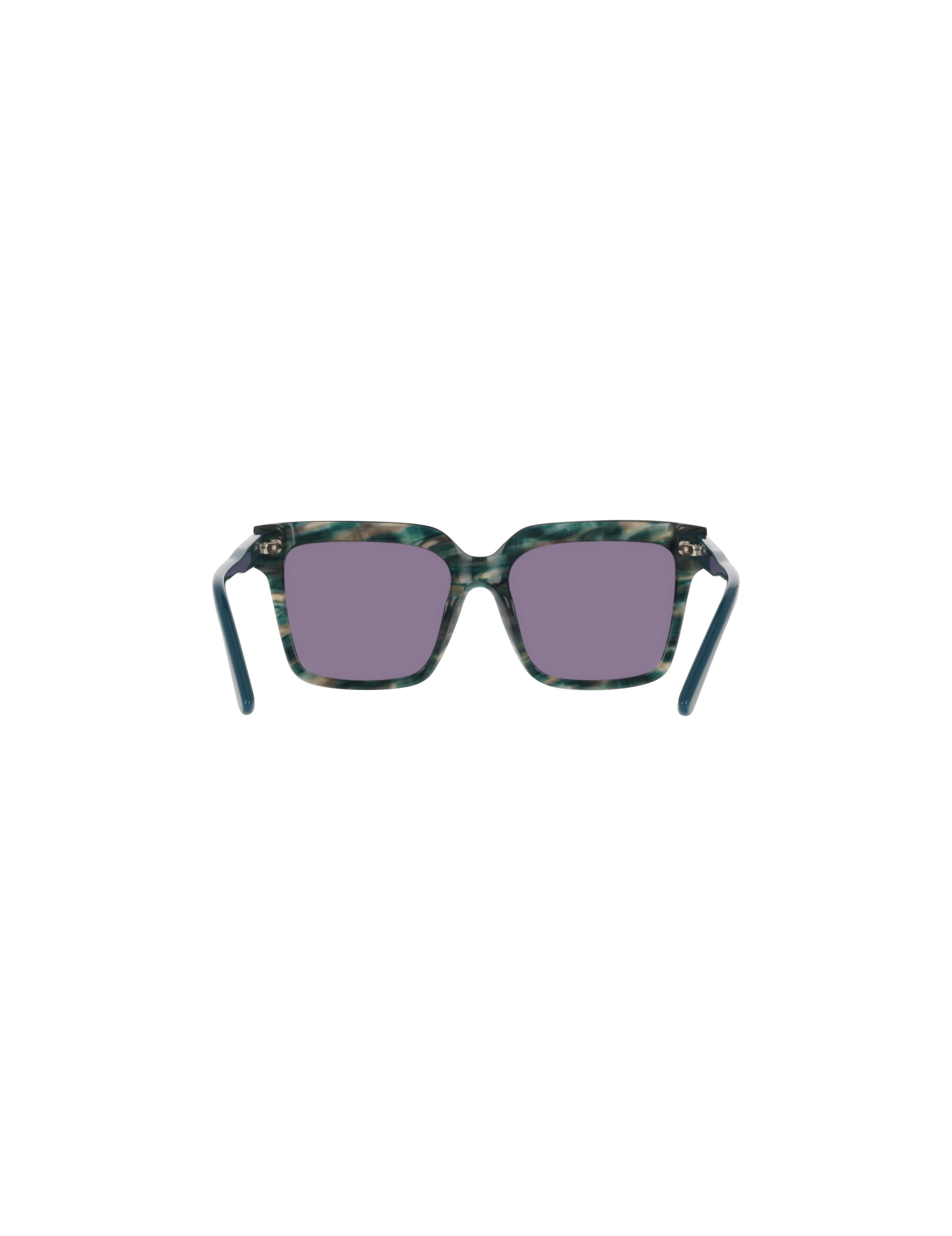 Square Acetate Sunglasses - Anne Klein TEAL ANIMAL