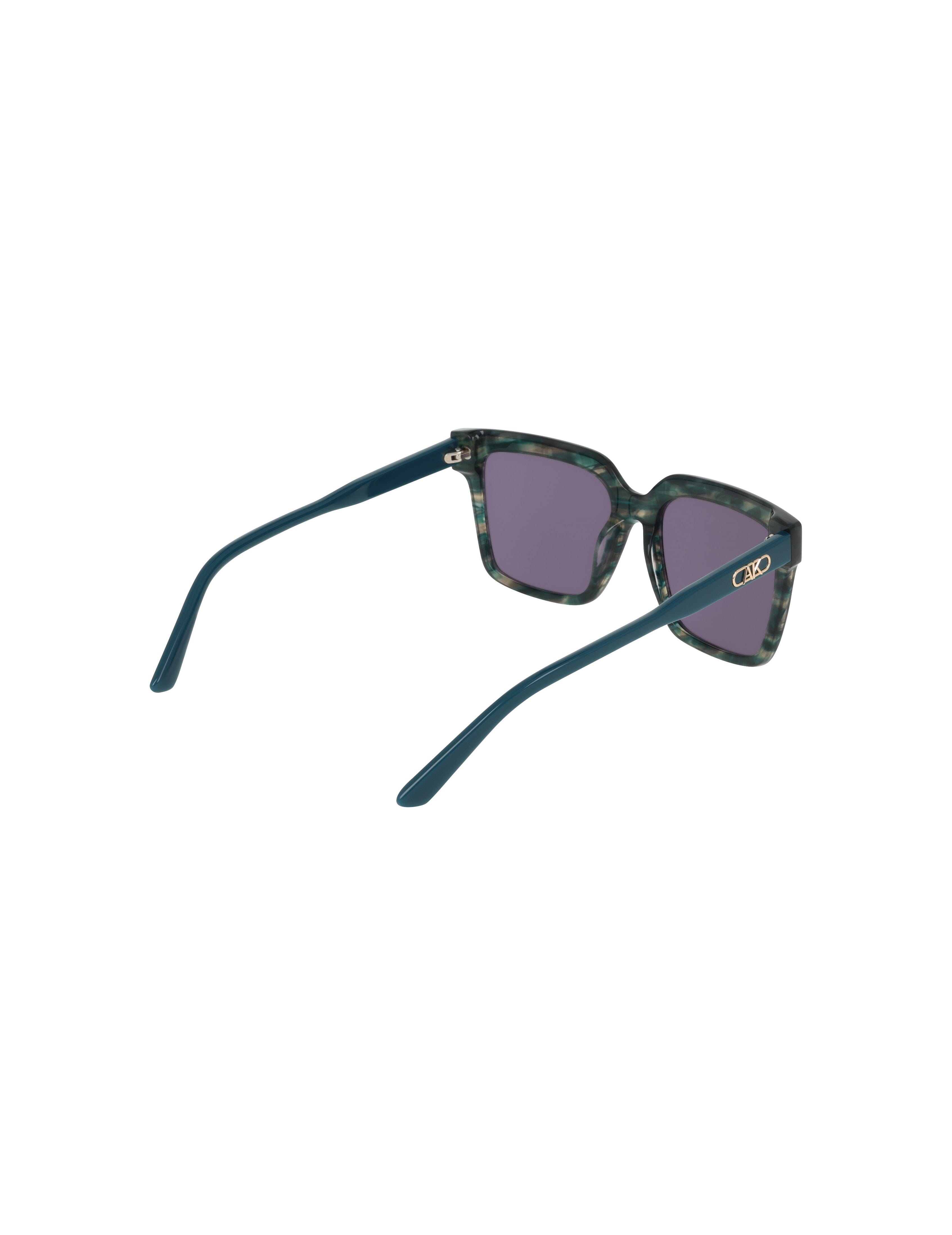 Square Acetate Sunglasses - Anne Klein TEAL ANIMAL