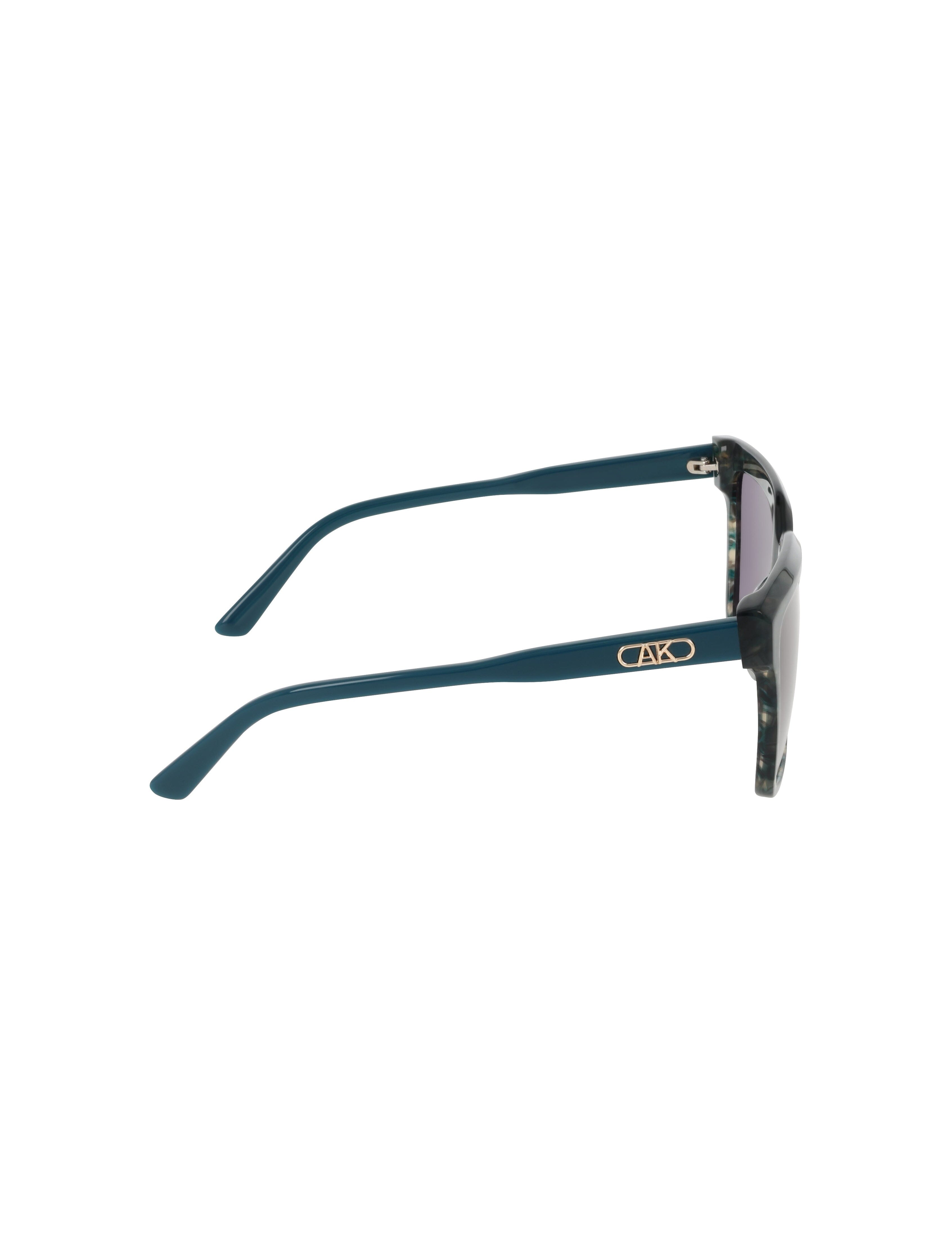 Square Acetate Sunglasses - Anne Klein TEAL ANIMAL