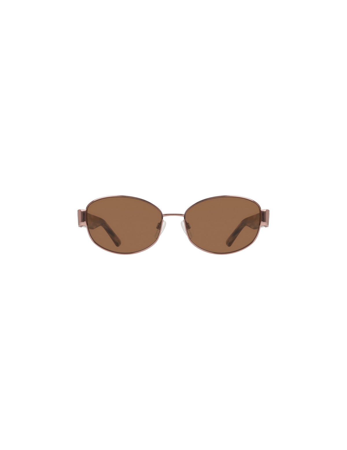 Oval Metal Frame Sunglasses - Anne Klein ROSE GOLD