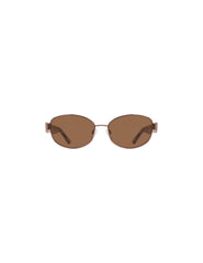 Oval Metal Frame Sunglasses - Anne Klein ROSE GOLD