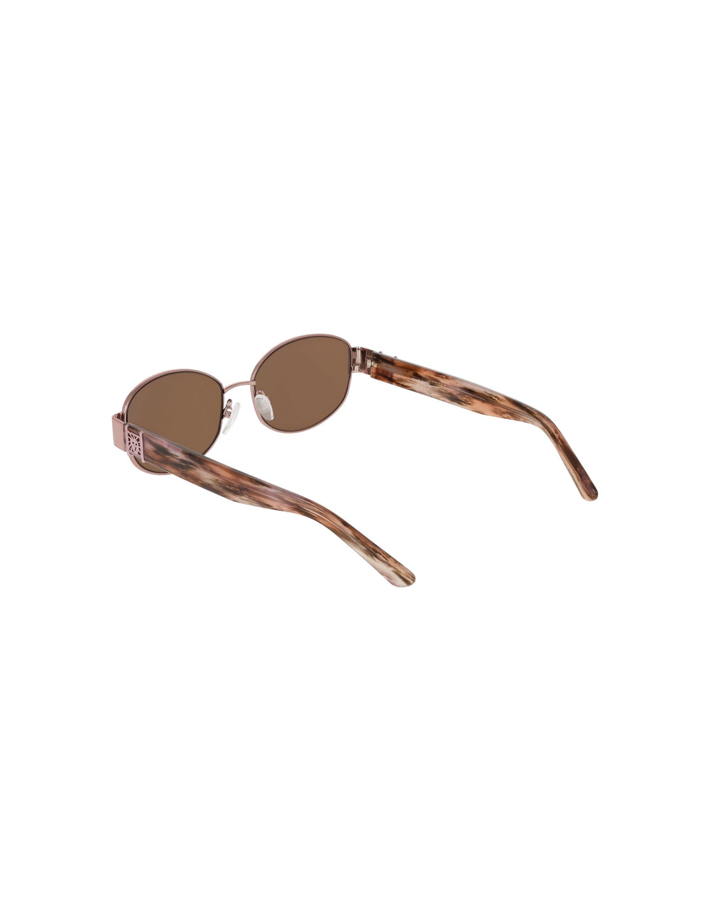 Oval Metal Frame Sunglasses - Anne Klein ROSE GOLD