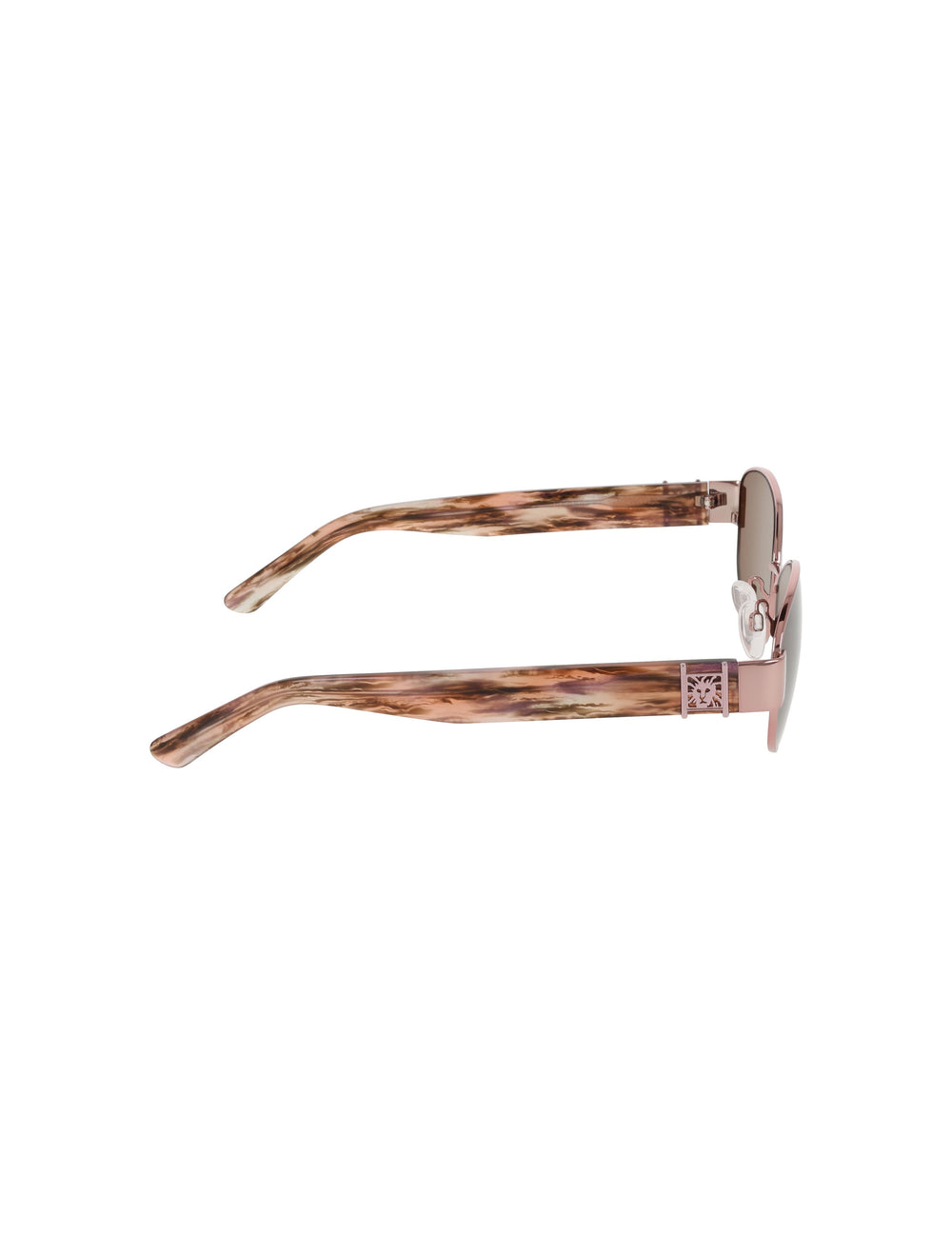 Oval Metal Frame Sunglasses - Anne Klein ROSE GOLD
