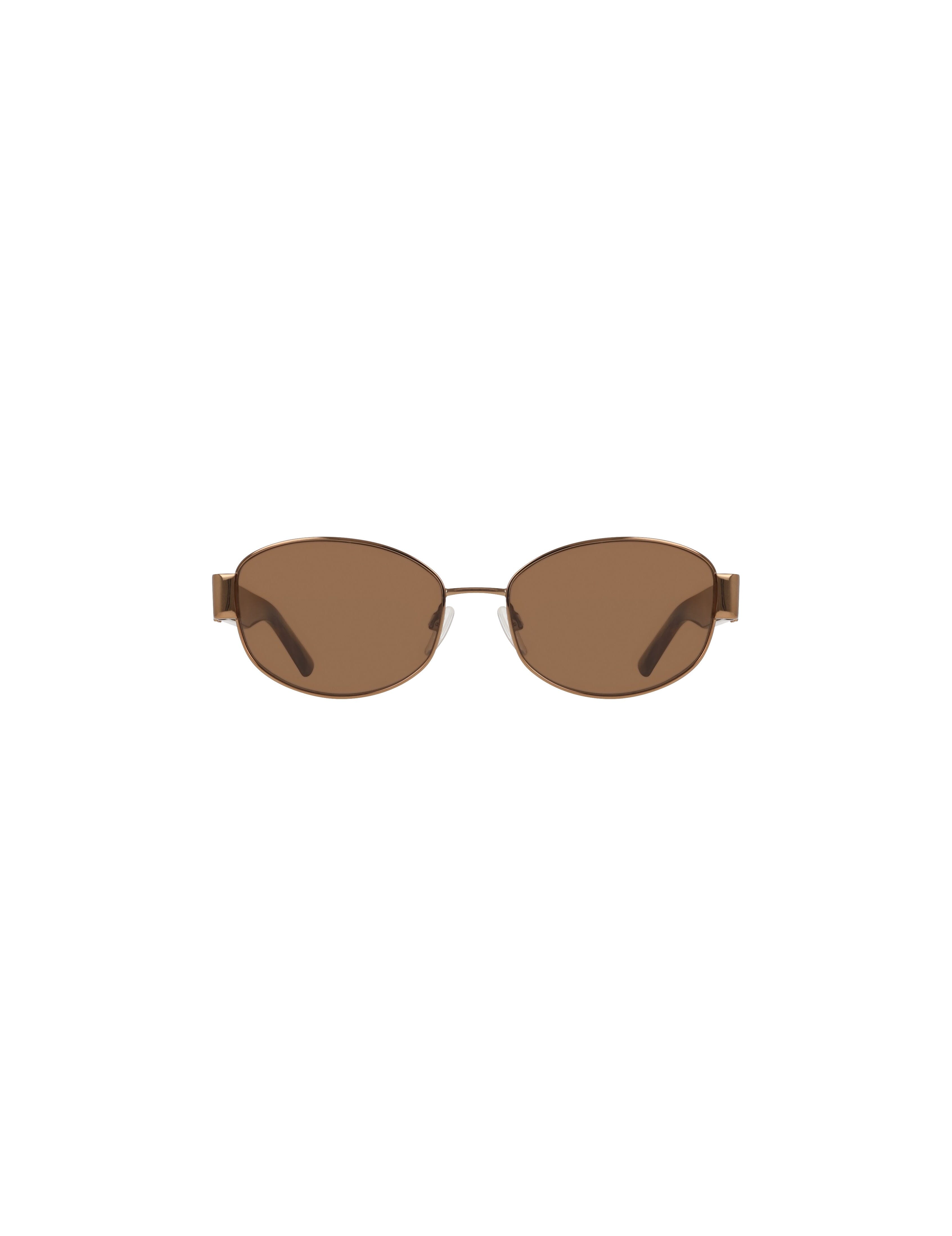 Oval Metal Frame Sunglasses - Anne Klein MOCHA