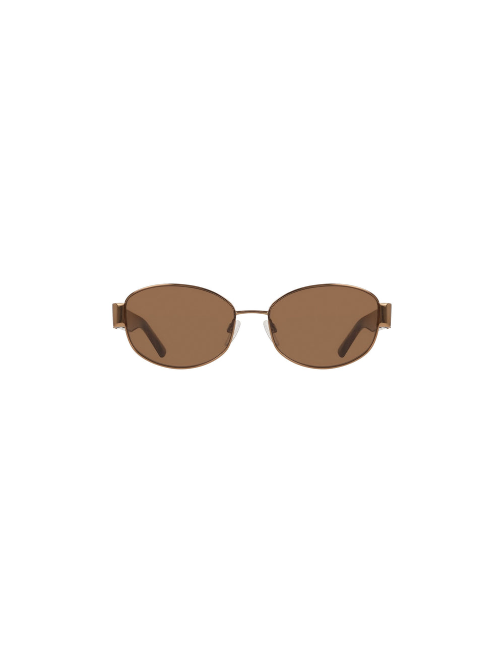 Oval Metal Frame Sunglasses - Anne Klein MOCHA