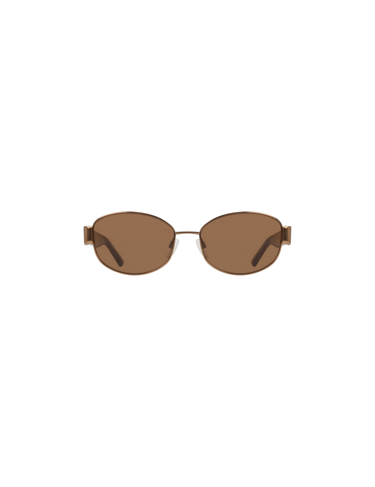 Oval Metal Frame Sunglasses - Anne Klein MOCHA
