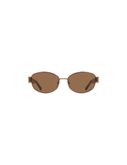 Oval Metal Frame Sunglasses - Anne Klein MOCHA