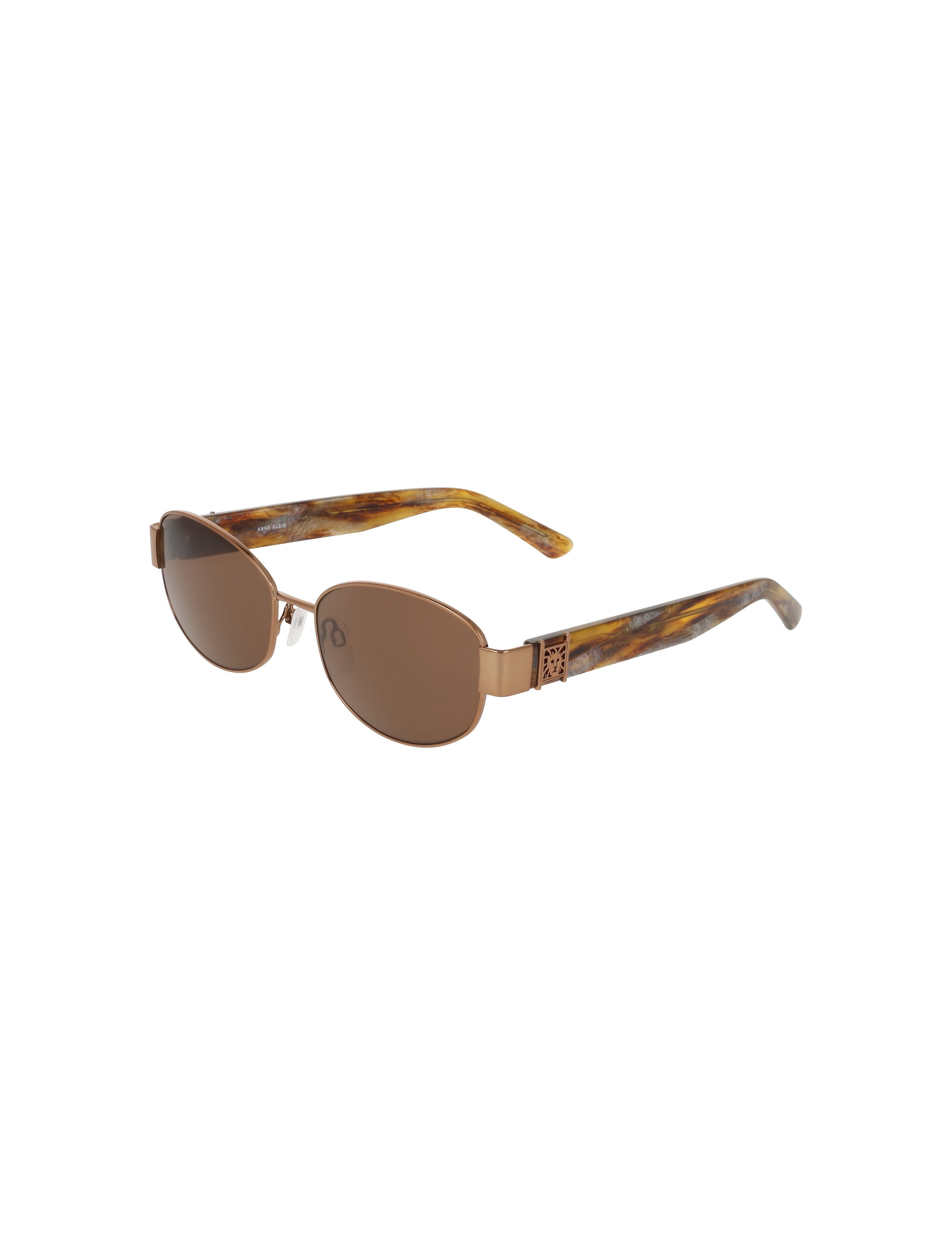 Oval Metal Frame Sunglasses - Anne Klein MOCHA