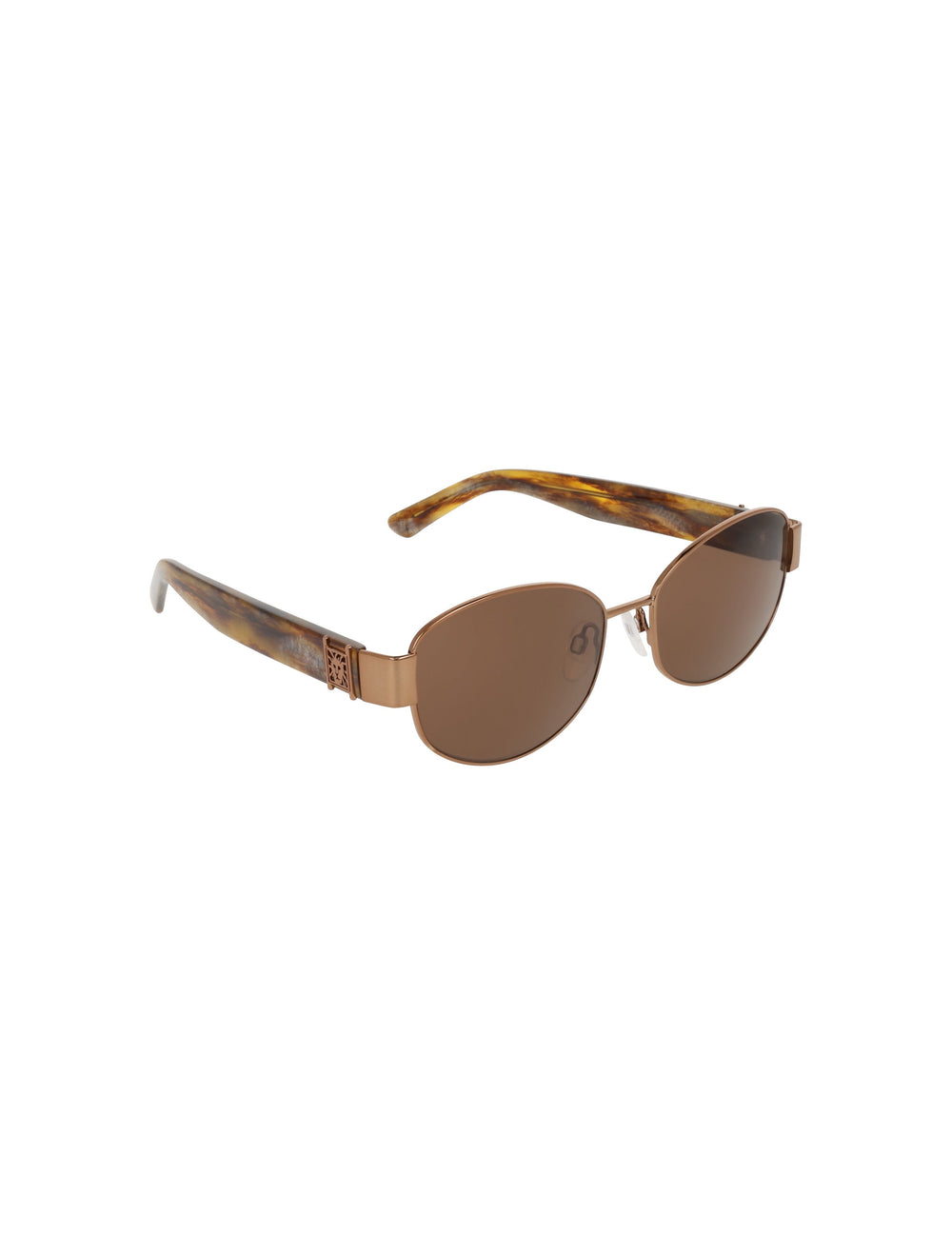 Oval Metal Frame Sunglasses - Anne Klein MOCHA