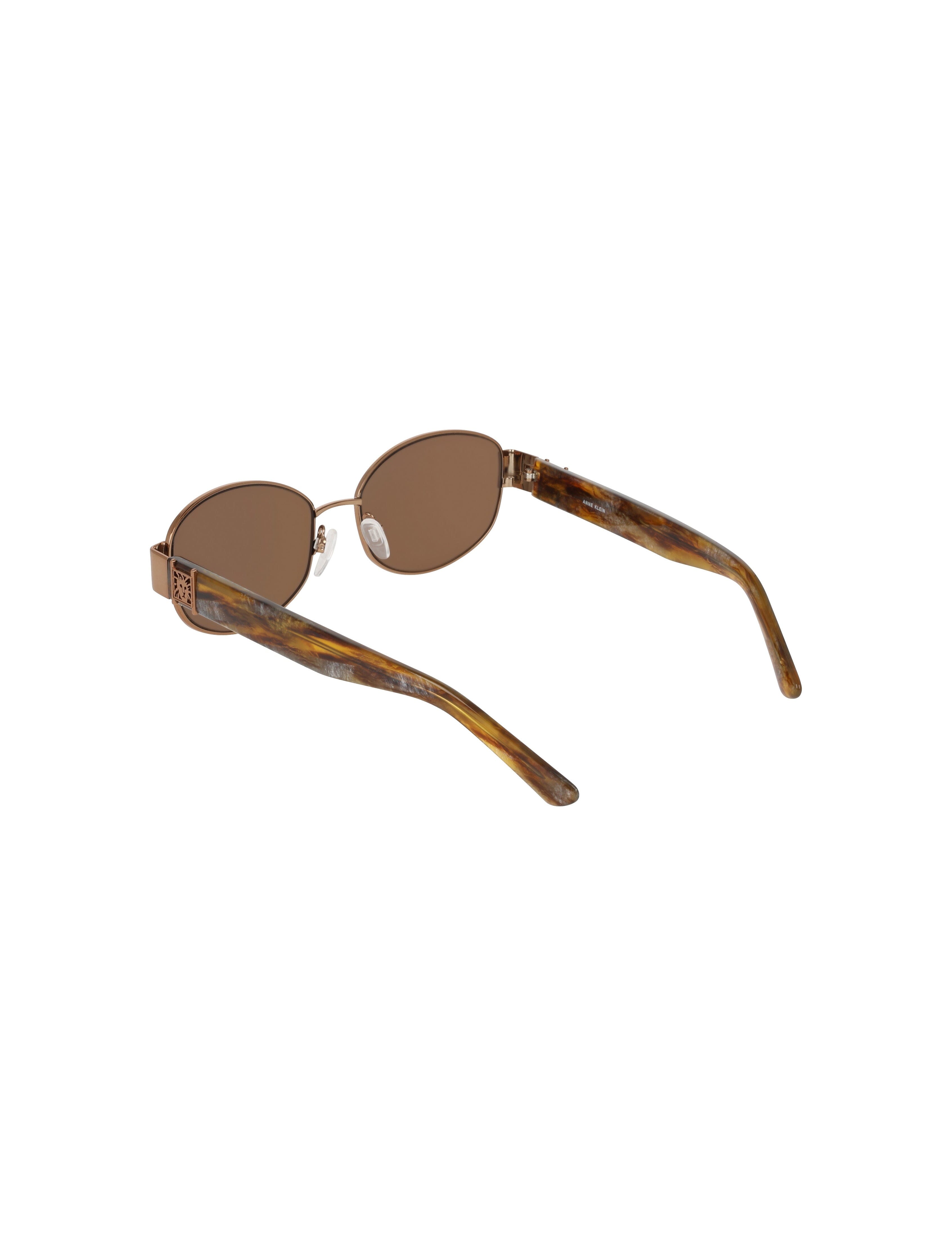 Oval Metal Frame Sunglasses - Anne Klein MOCHA