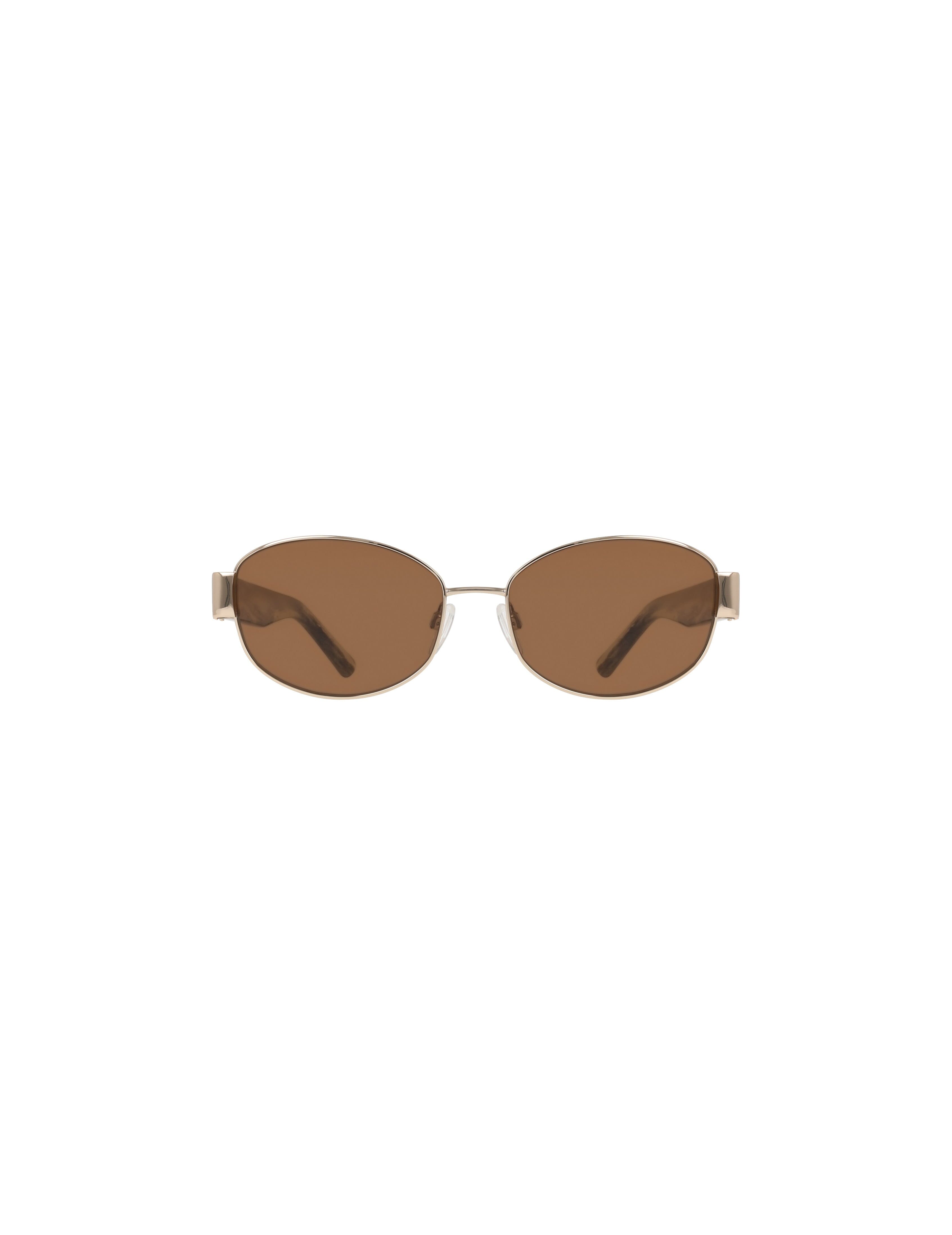 Oval Metal Frame Sunglasses - Anne Klein GOLD