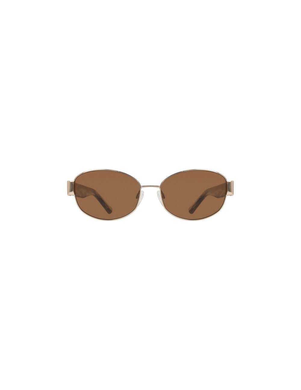 Oval Metal Frame Sunglasses - Anne Klein GOLD