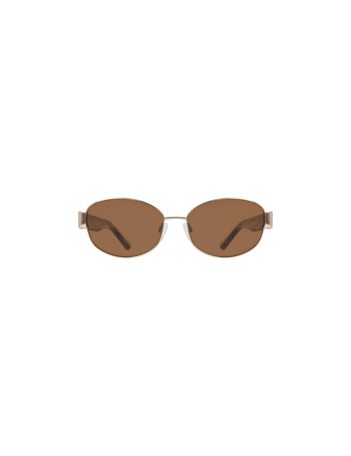 Oval Metal Frame Sunglasses - Anne Klein GOLD