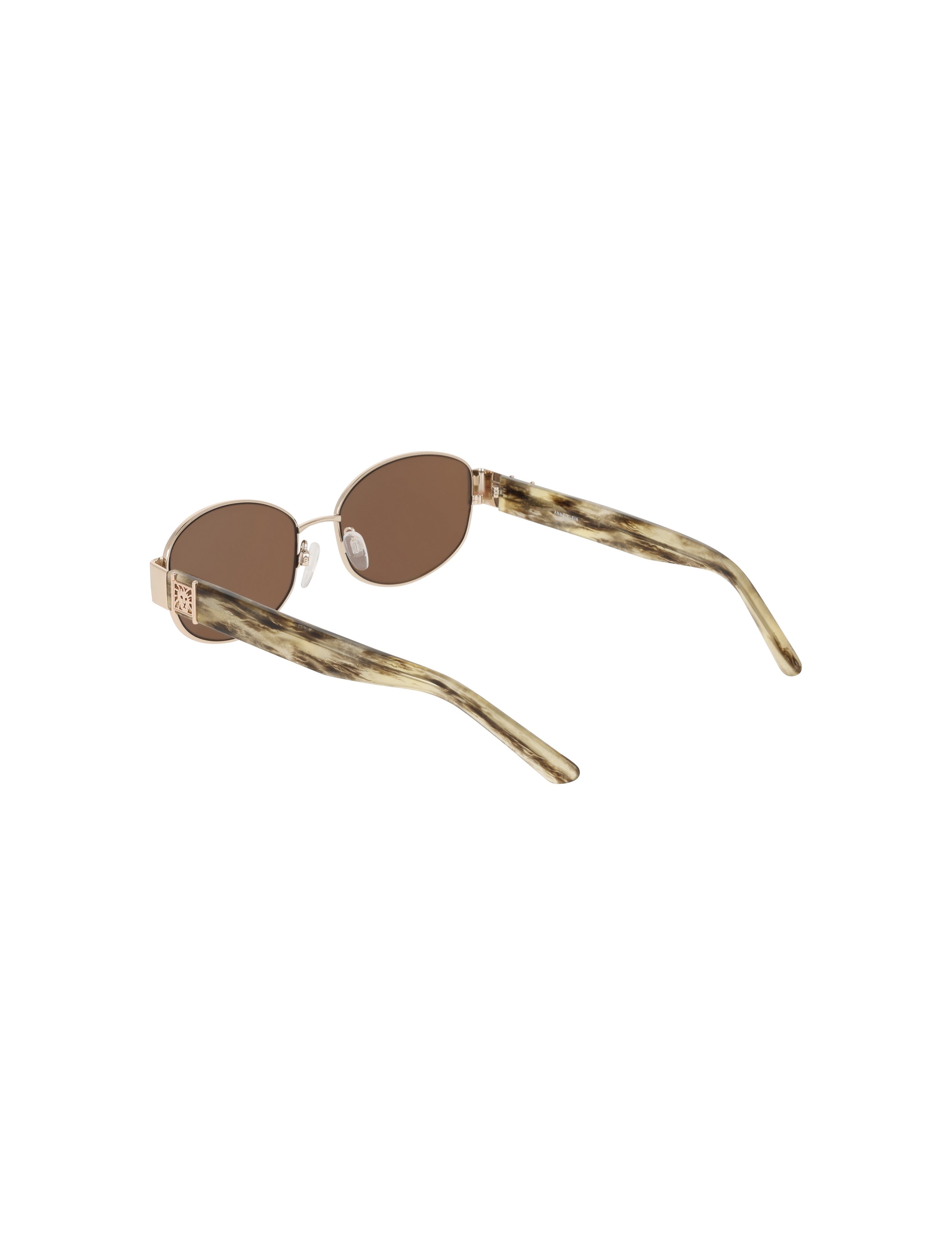 Oval Metal Frame Sunglasses - Anne Klein GOLD