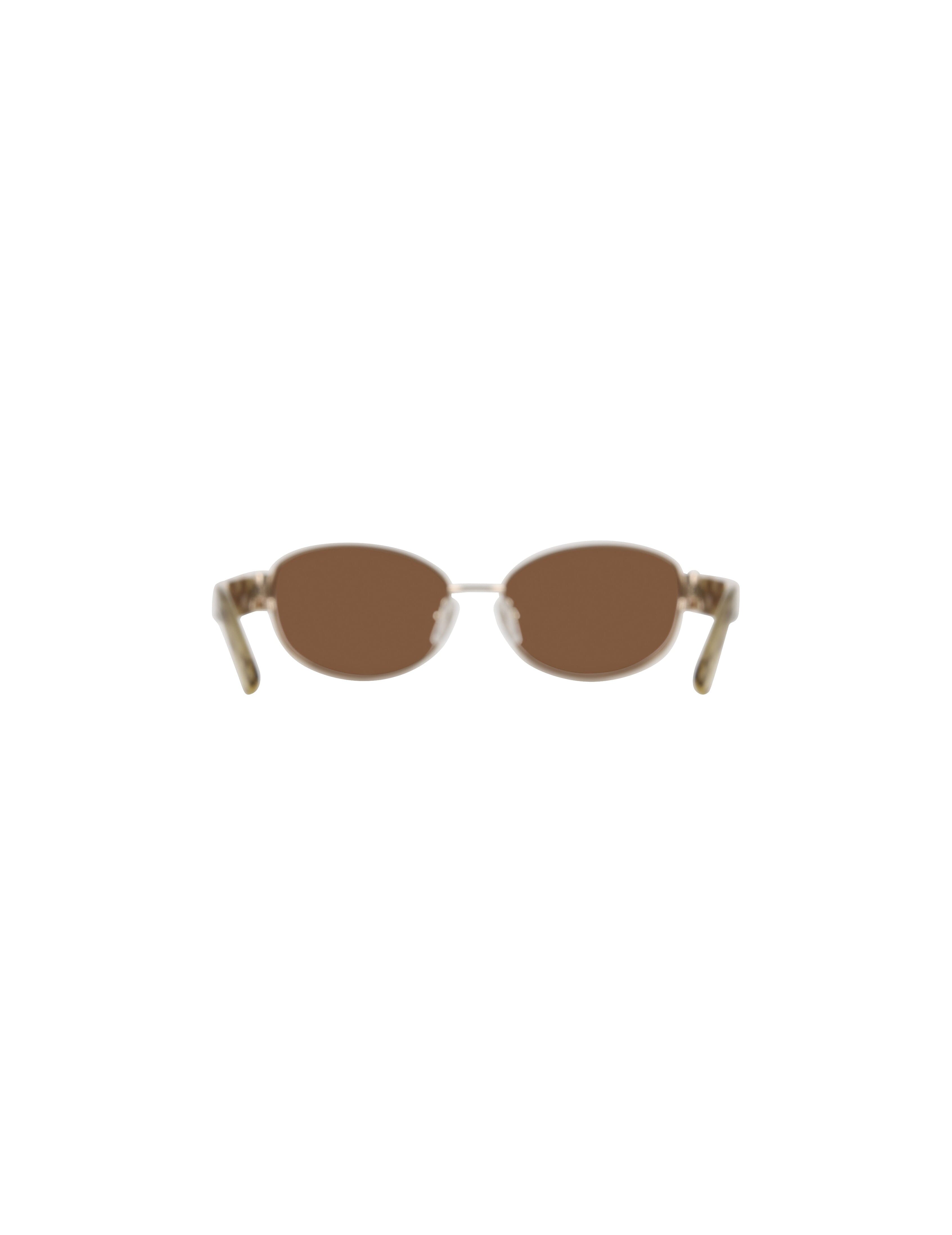 Oval Metal Frame Sunglasses - Anne Klein GOLD