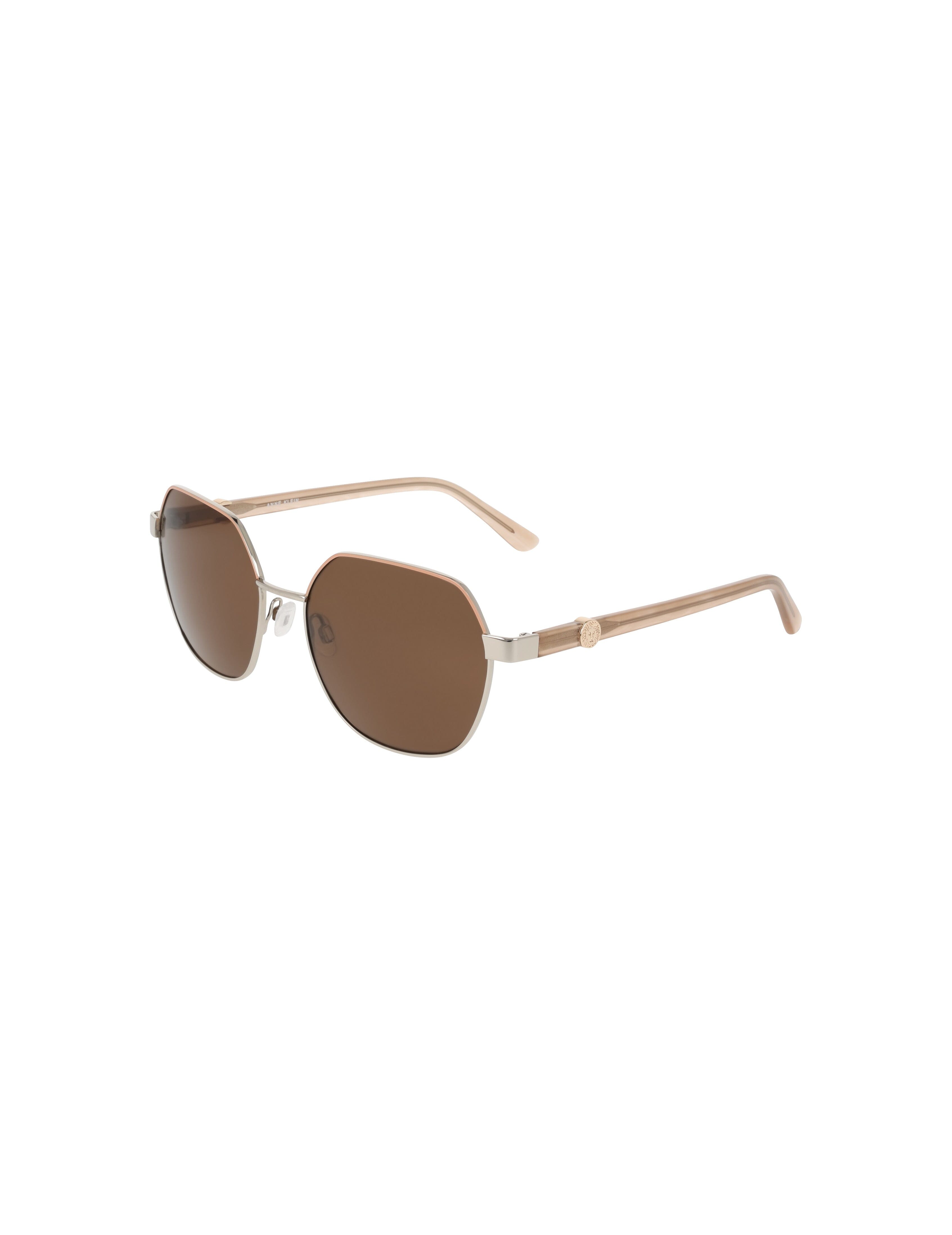 Two-Tone Square Metal Sunglasses - Anne Klein SILVER