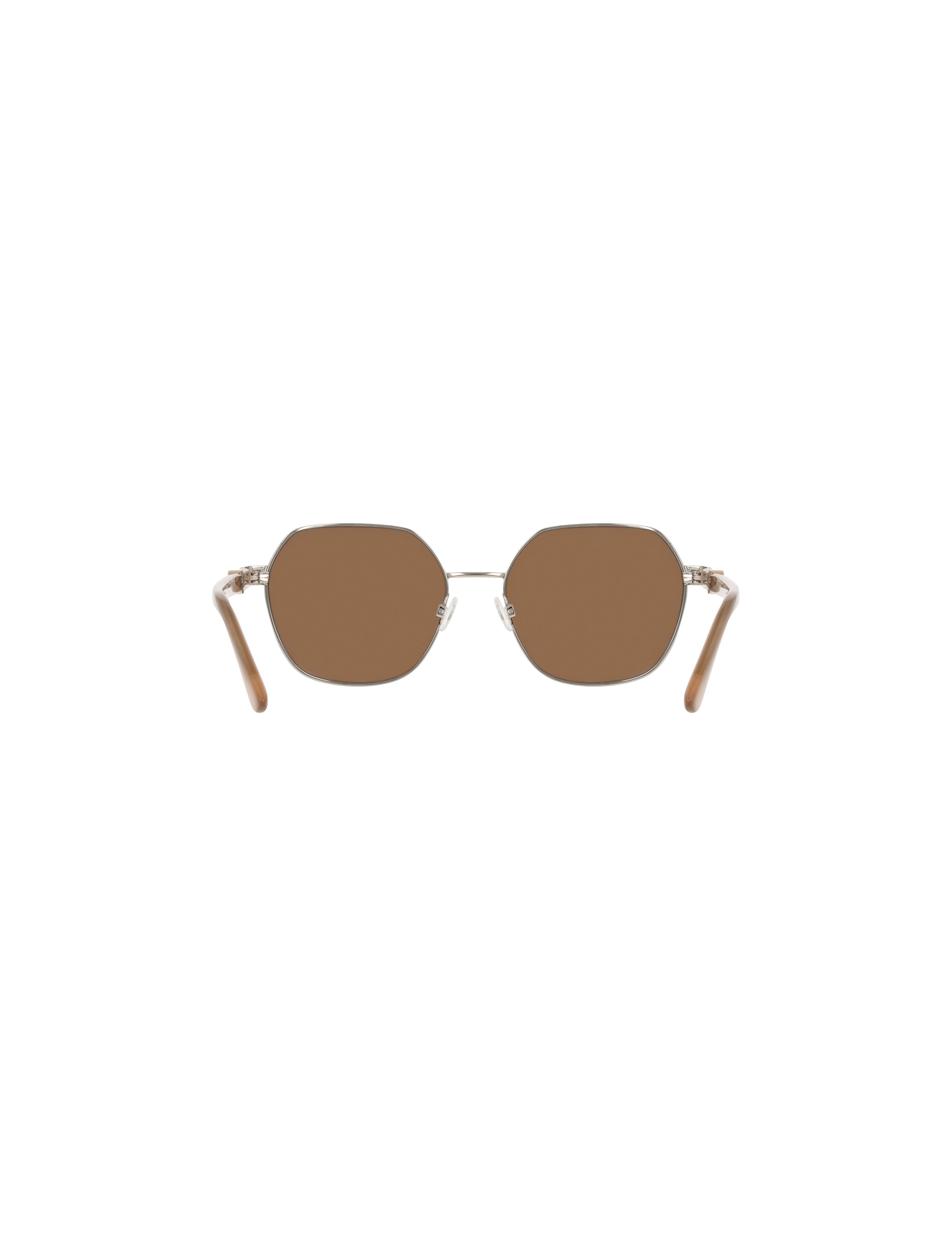 Two-Tone Square Metal Sunglasses - Anne Klein SILVER