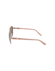 Two-Tone Square Metal Frame Sunglasses - Anne Klein ROSE GOLD