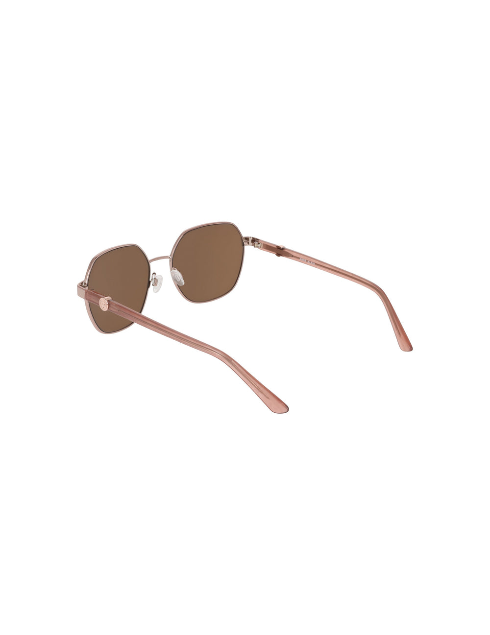 Two-Tone Square Metal Frame Sunglasses - Anne Klein ROSE GOLD