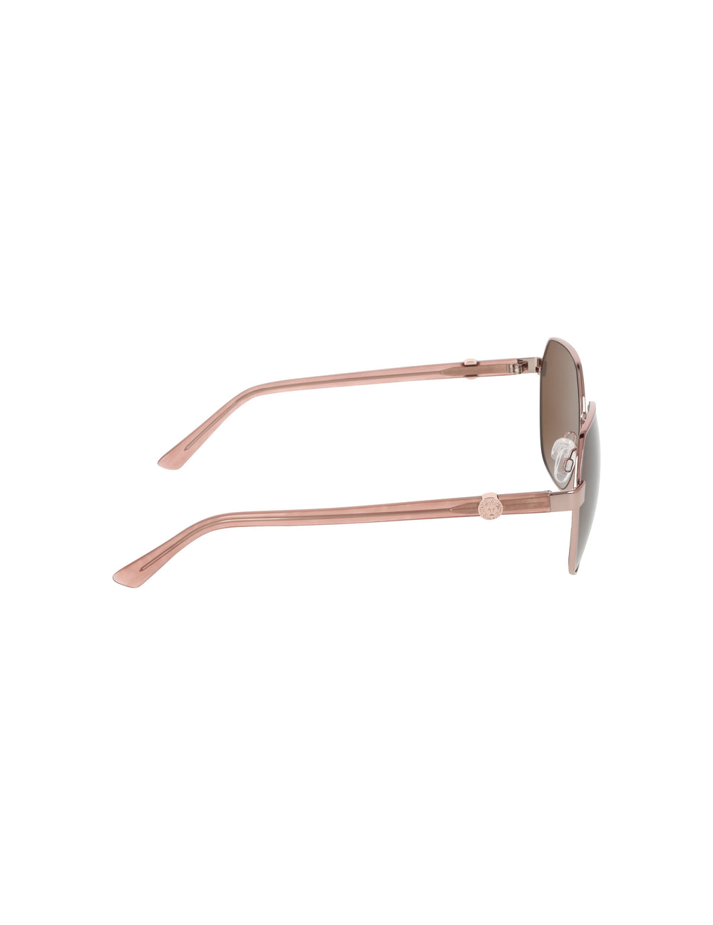 Two-Tone Square Metal Frame Sunglasses - Anne Klein ROSE GOLD