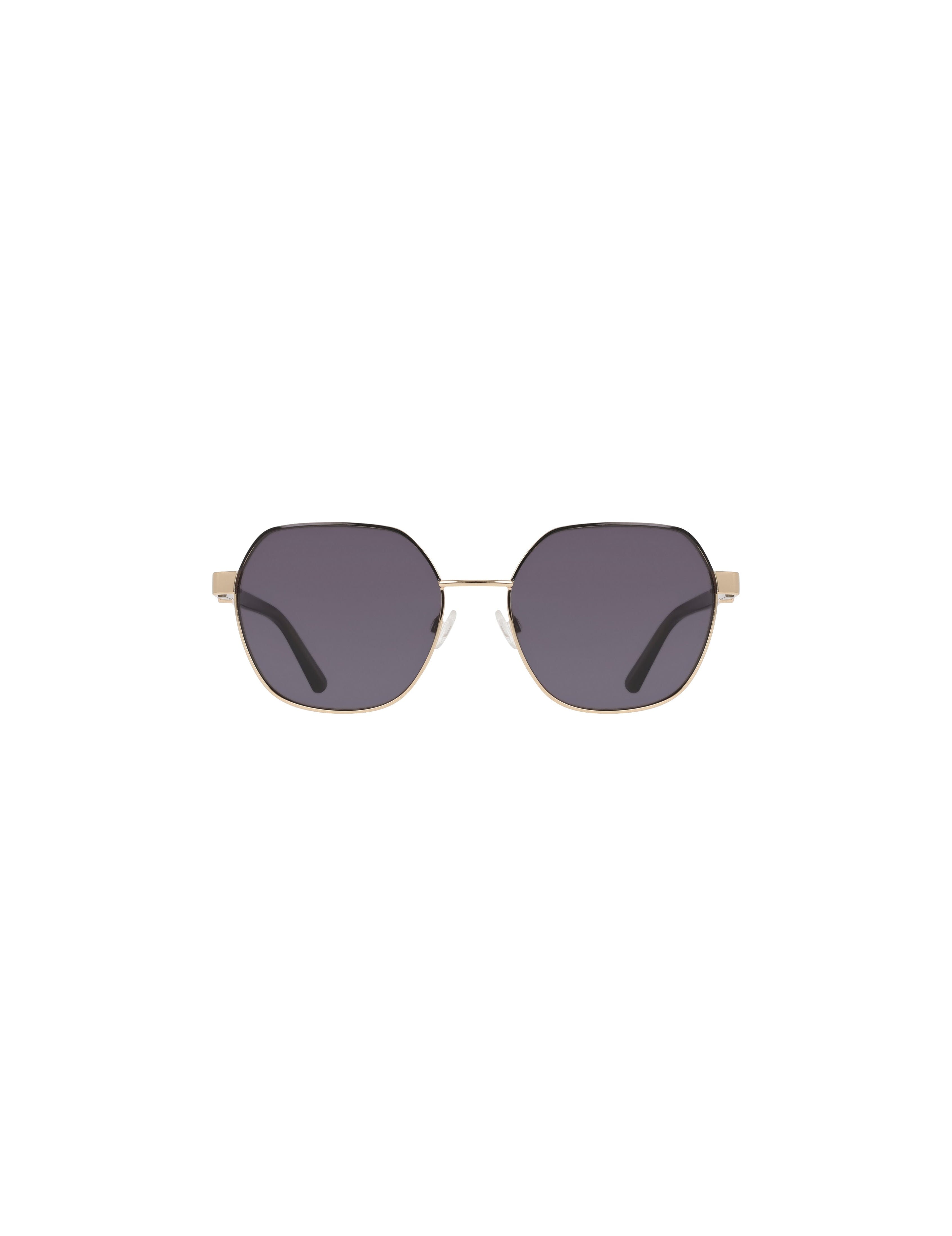 Two-Tone Square Metal Frame Sunglasses - Anne Klein GOLD