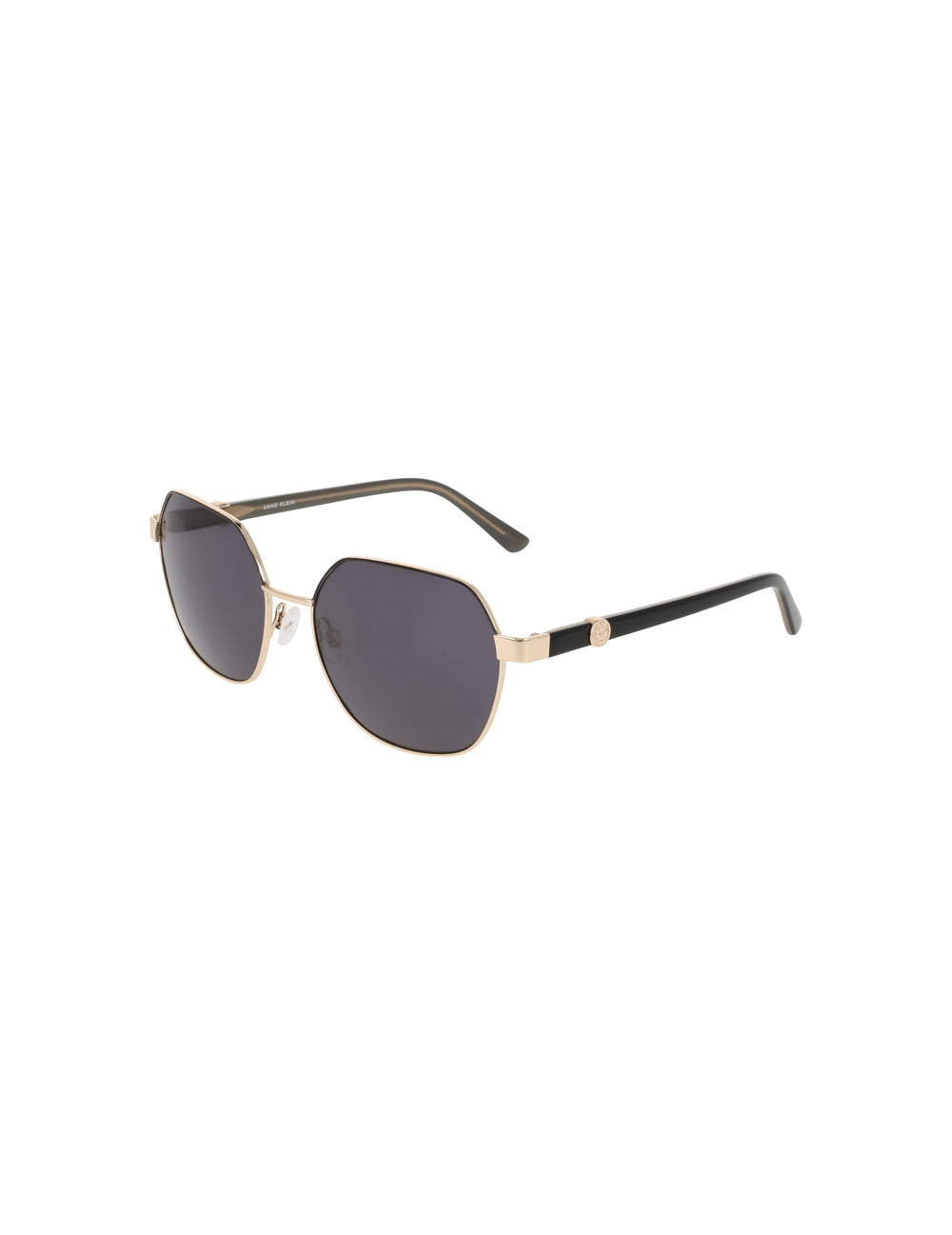 Two-Tone Square Metal Frame Sunglasses - Anne Klein GOLD