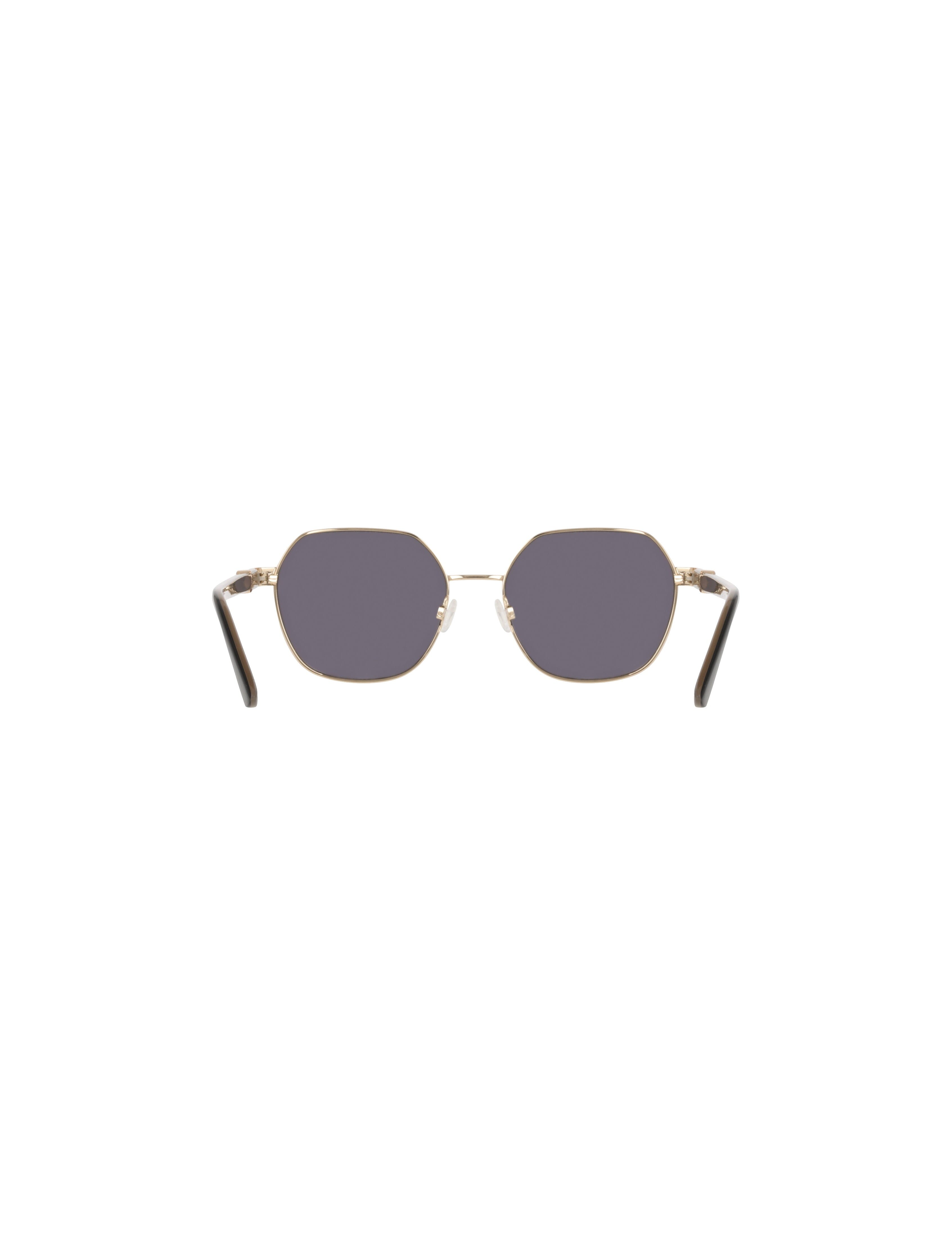 Two-Tone Square Metal Frame Sunglasses - Anne Klein GOLD