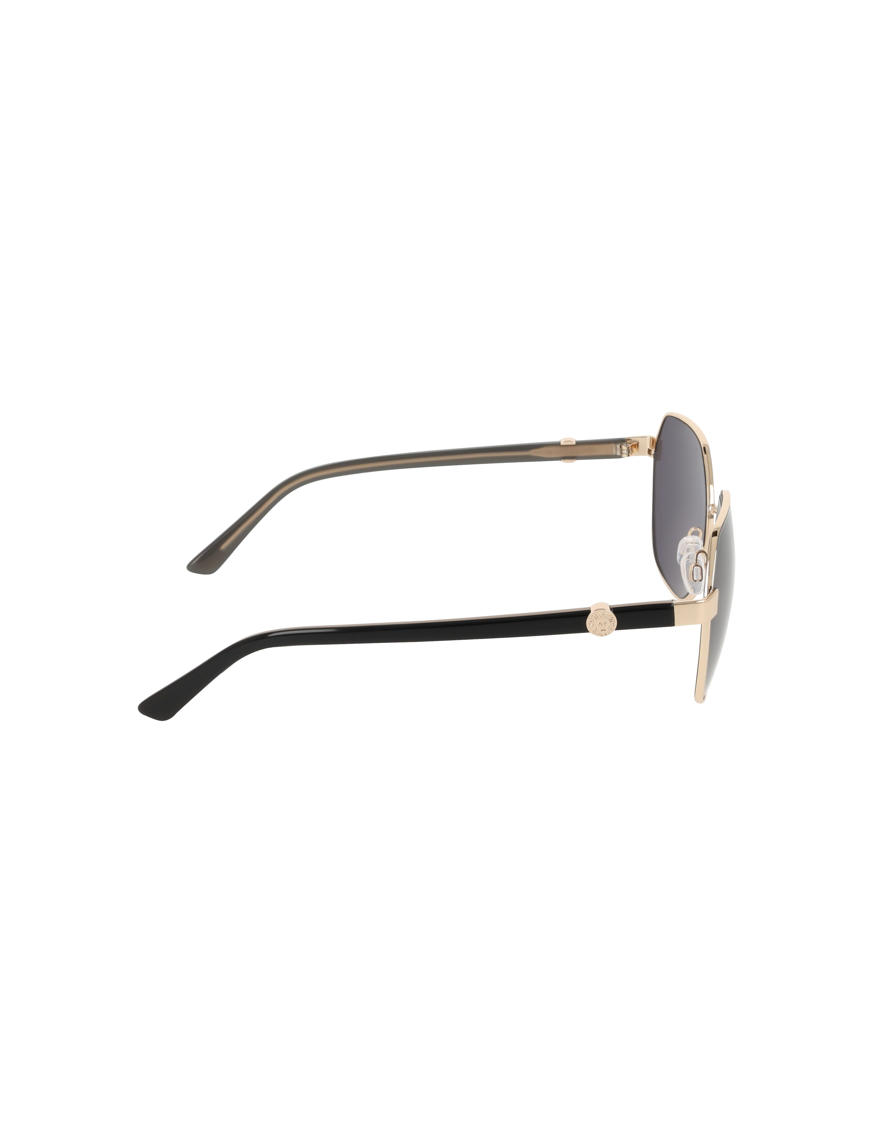 Two-Tone Square Metal Frame Sunglasses - Anne Klein GOLD