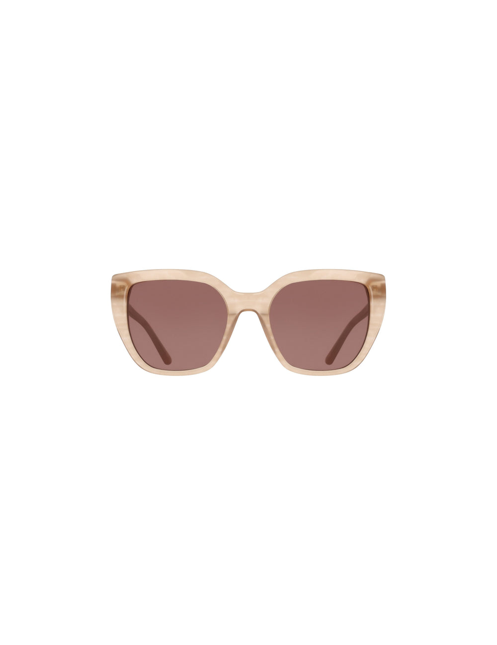 Square Acetate Sunglasses with Uplifting Frame - Anne Klein TAUPE