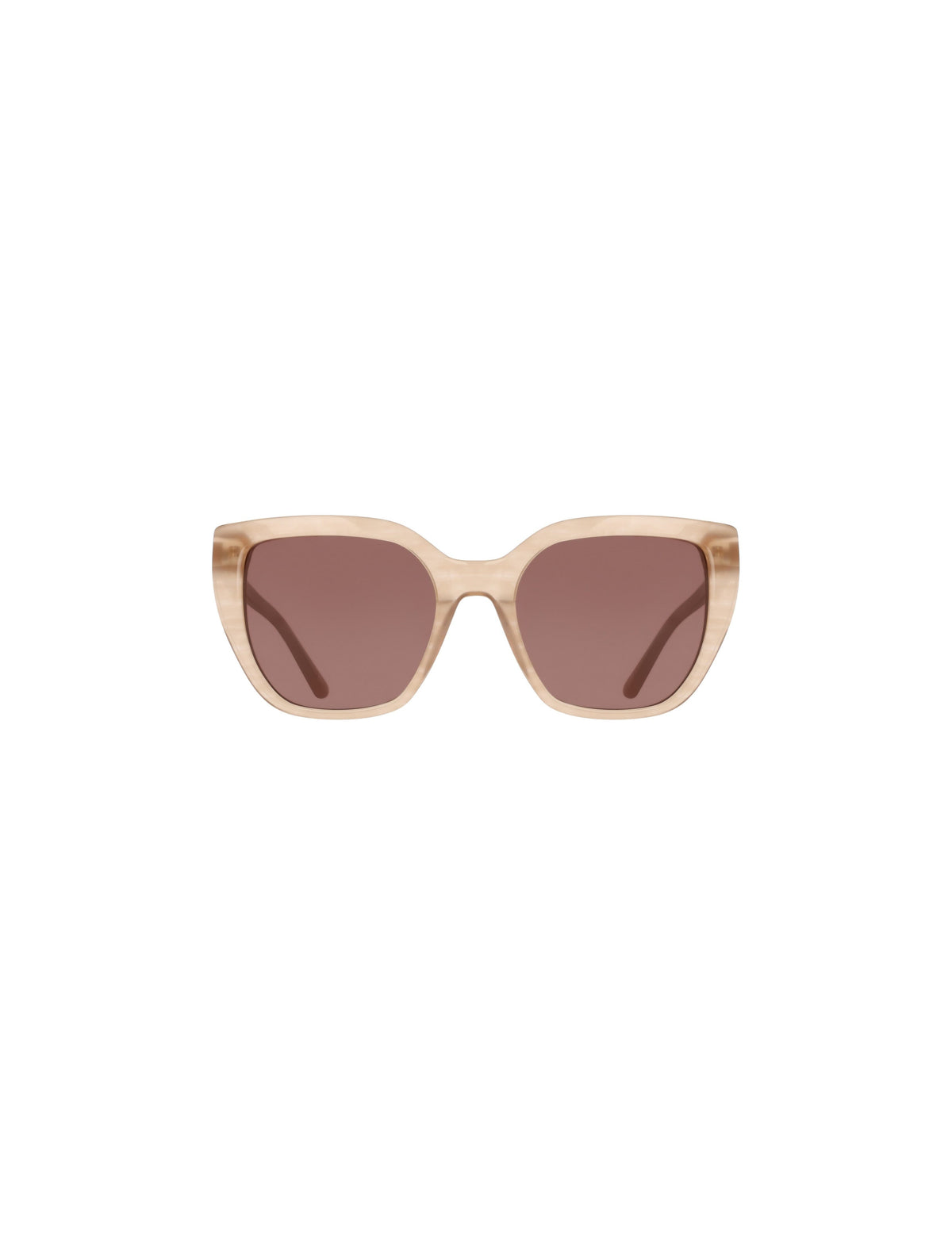 Square Acetate Sunglasses with Uplifting Frame - Anne Klein TAUPE