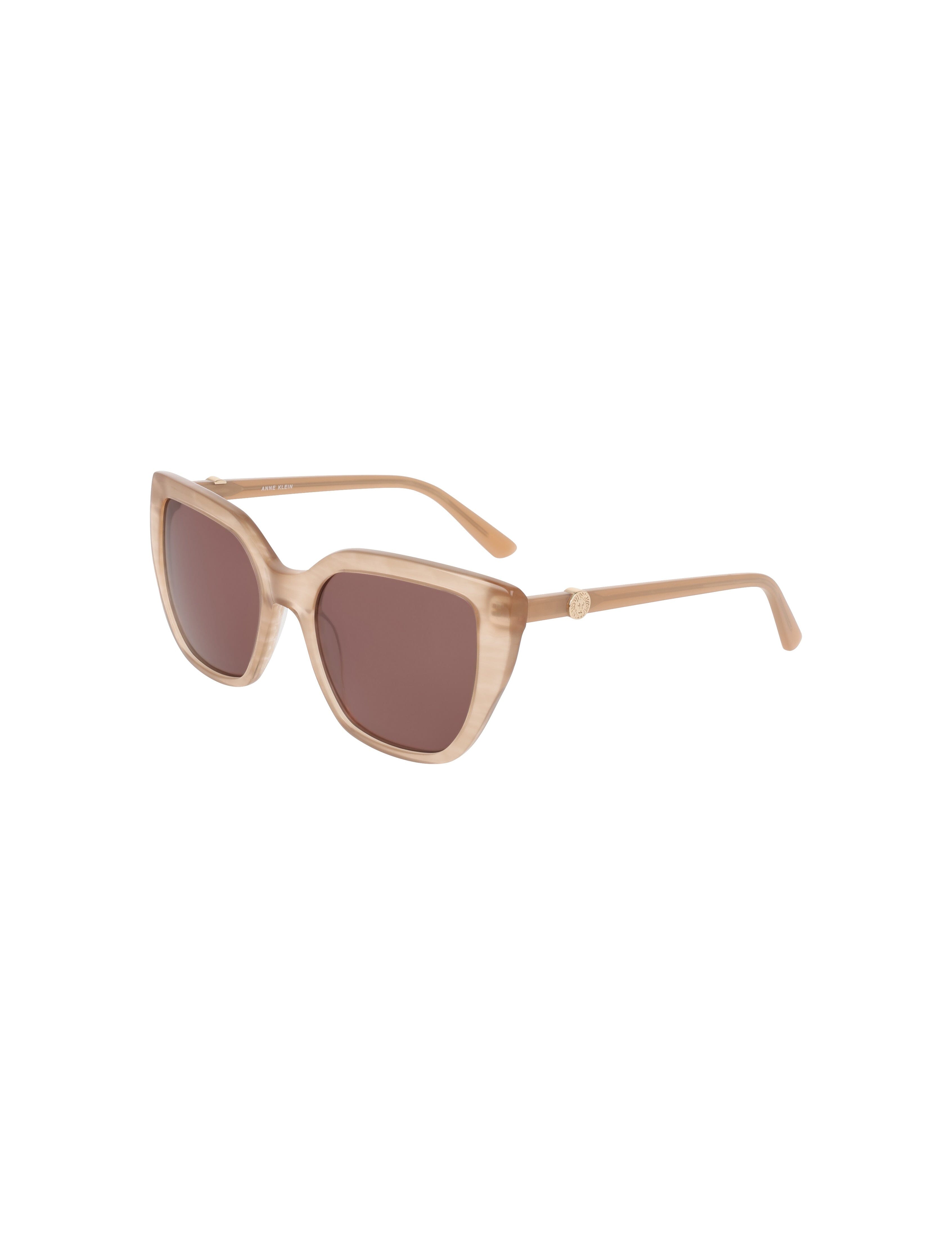 Square Acetate Sunglasses with Uplifting Frame - Anne Klein TAUPE