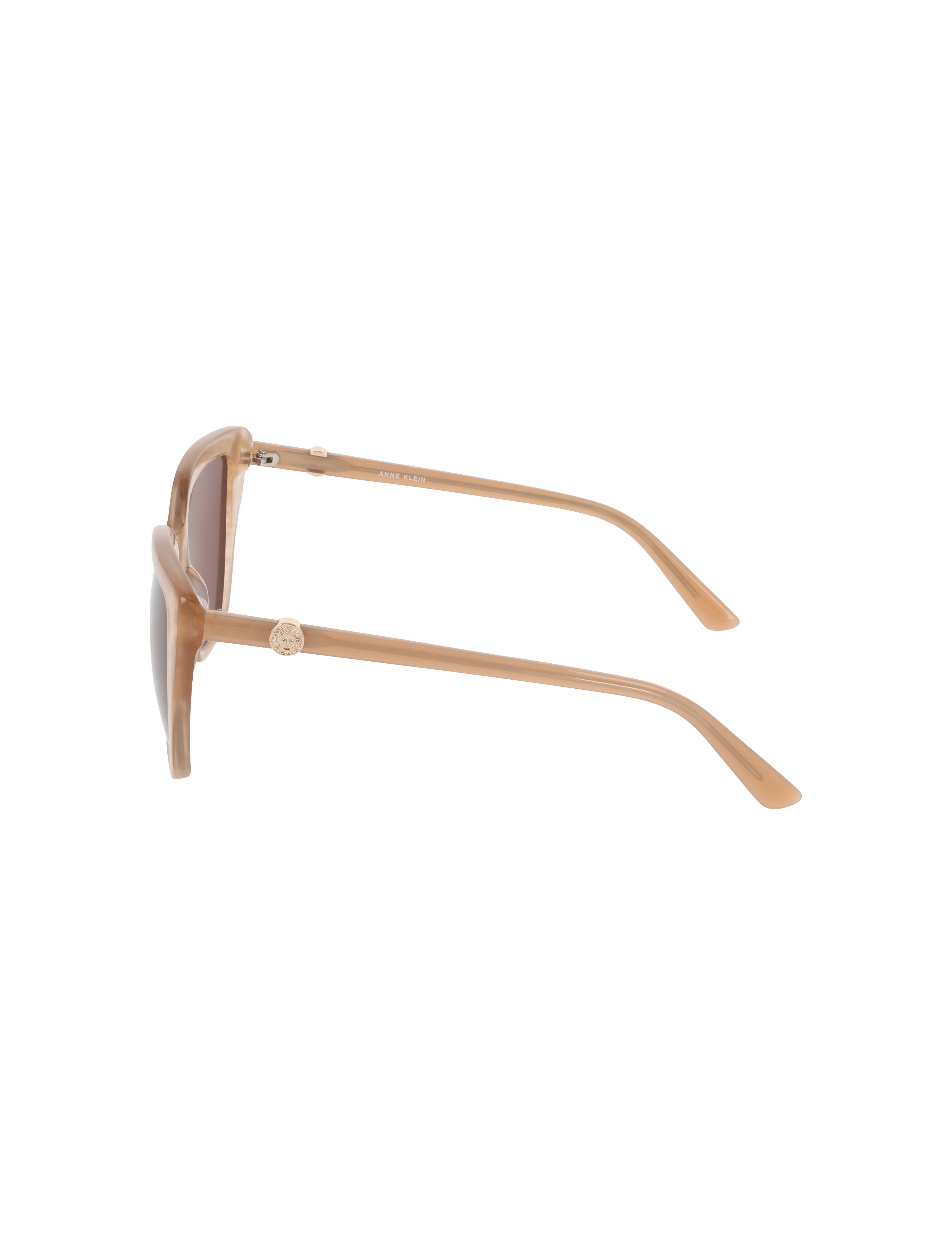 Square Acetate Sunglasses with Uplifting Frame - Anne Klein TAUPE