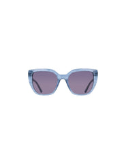 Square Acetate Sunglasses with Uplifting Frame - Anne Klein STEEL BLUE
