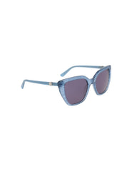 Square Acetate Sunglasses with Uplifting Frame - Anne Klein STEEL BLUE