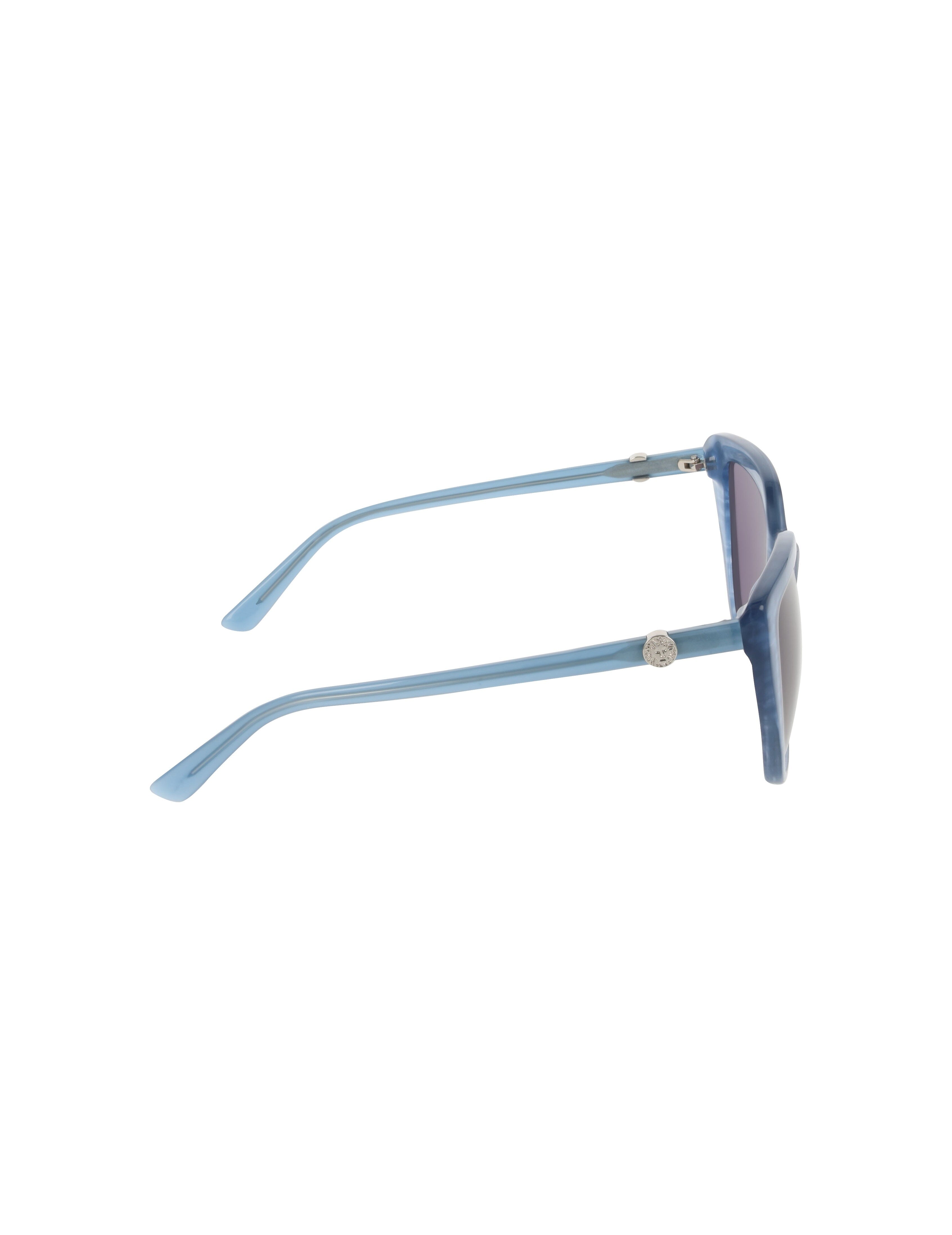 Square Acetate Sunglasses with Uplifting Frame - Anne Klein STEEL BLUE