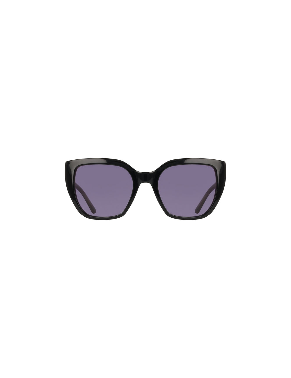 Square Acetate Sunglasses with Uplifting Frame - Anne Klein BLACK IVORY