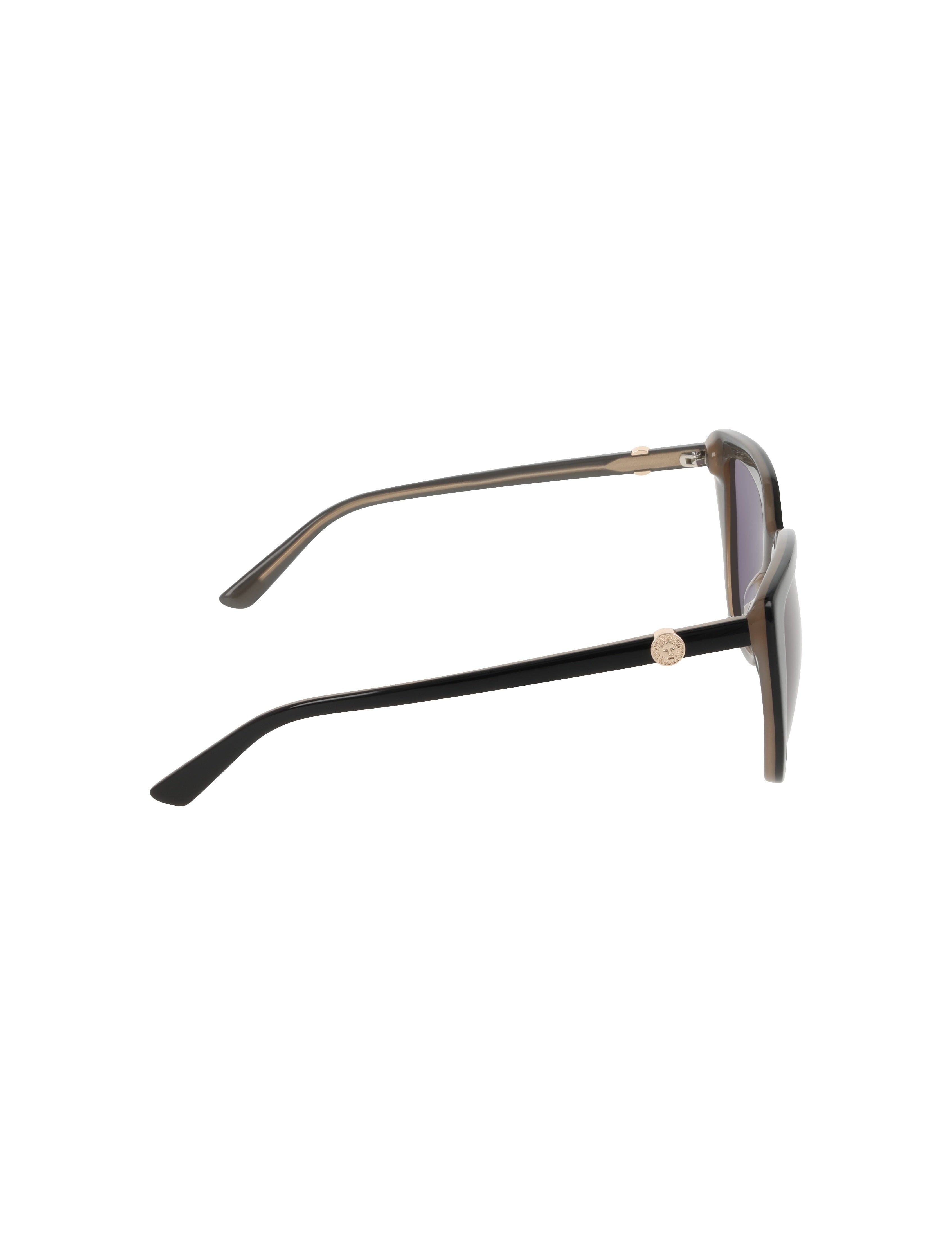 Square Acetate Sunglasses with Uplifting Frame - Anne Klein BLACK IVORY