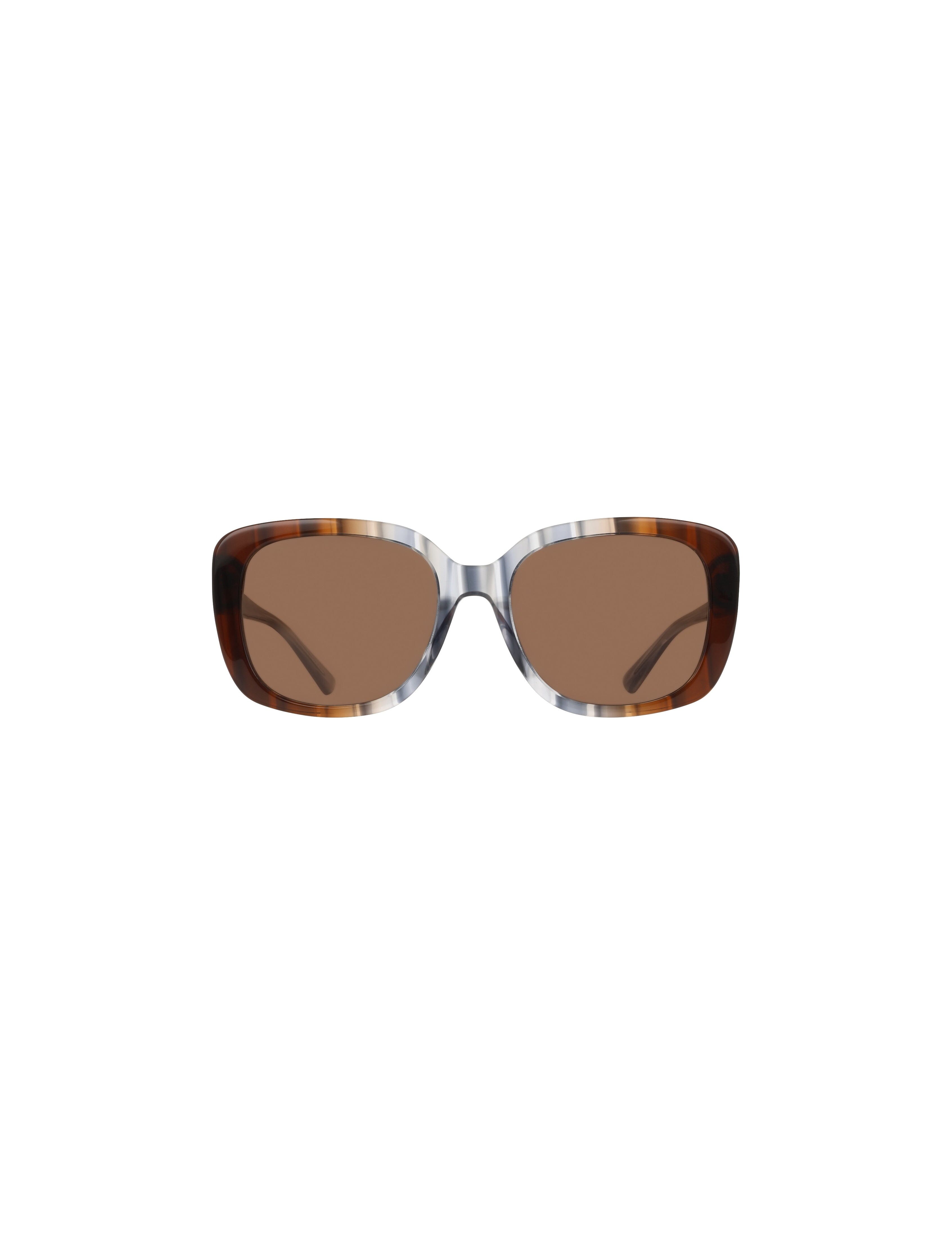 Oversized Square Frame Gradient Lens Sunglasses - Anne Klein BLUE GRADIENT